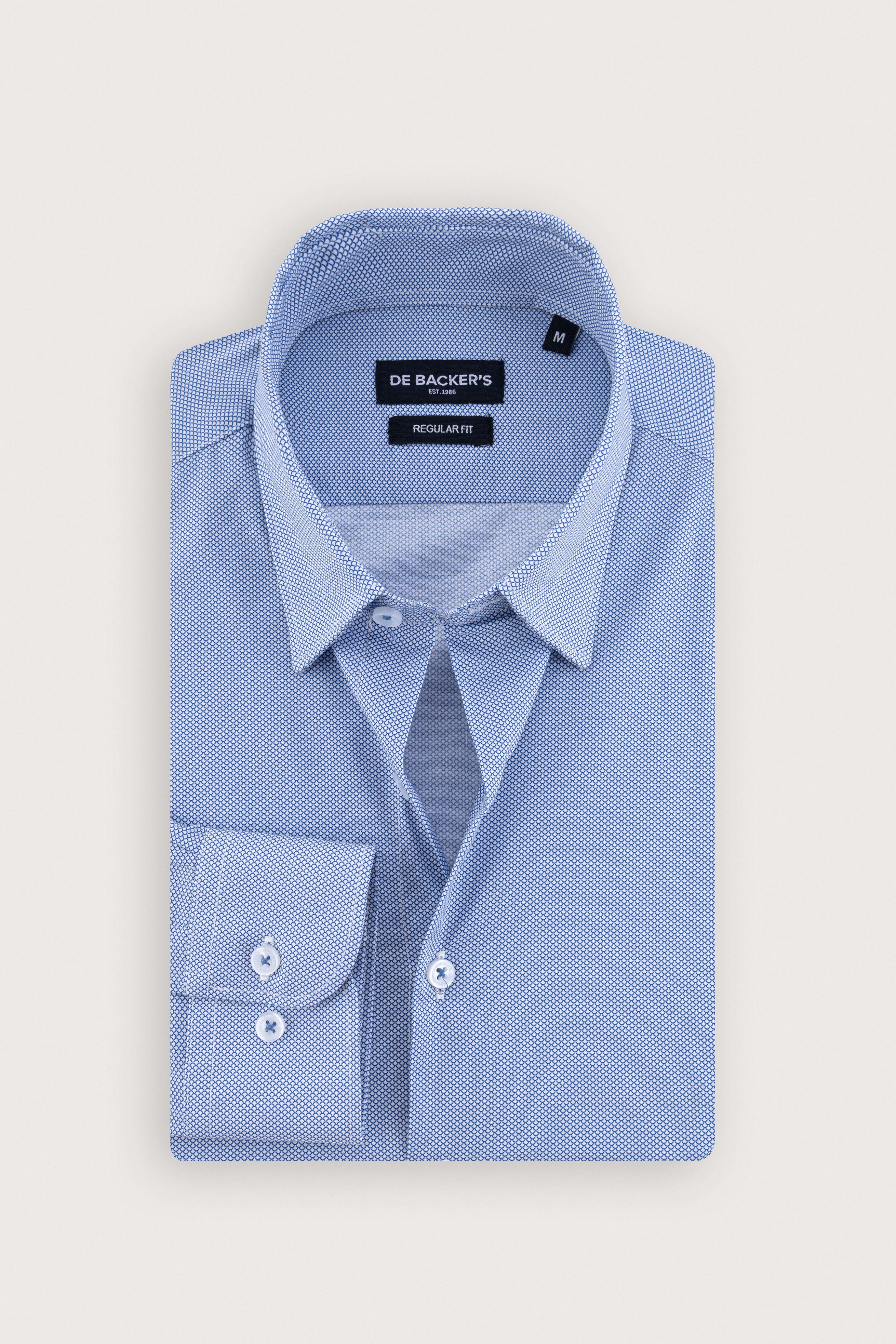 قميص كاجوال مطبوع أزرق