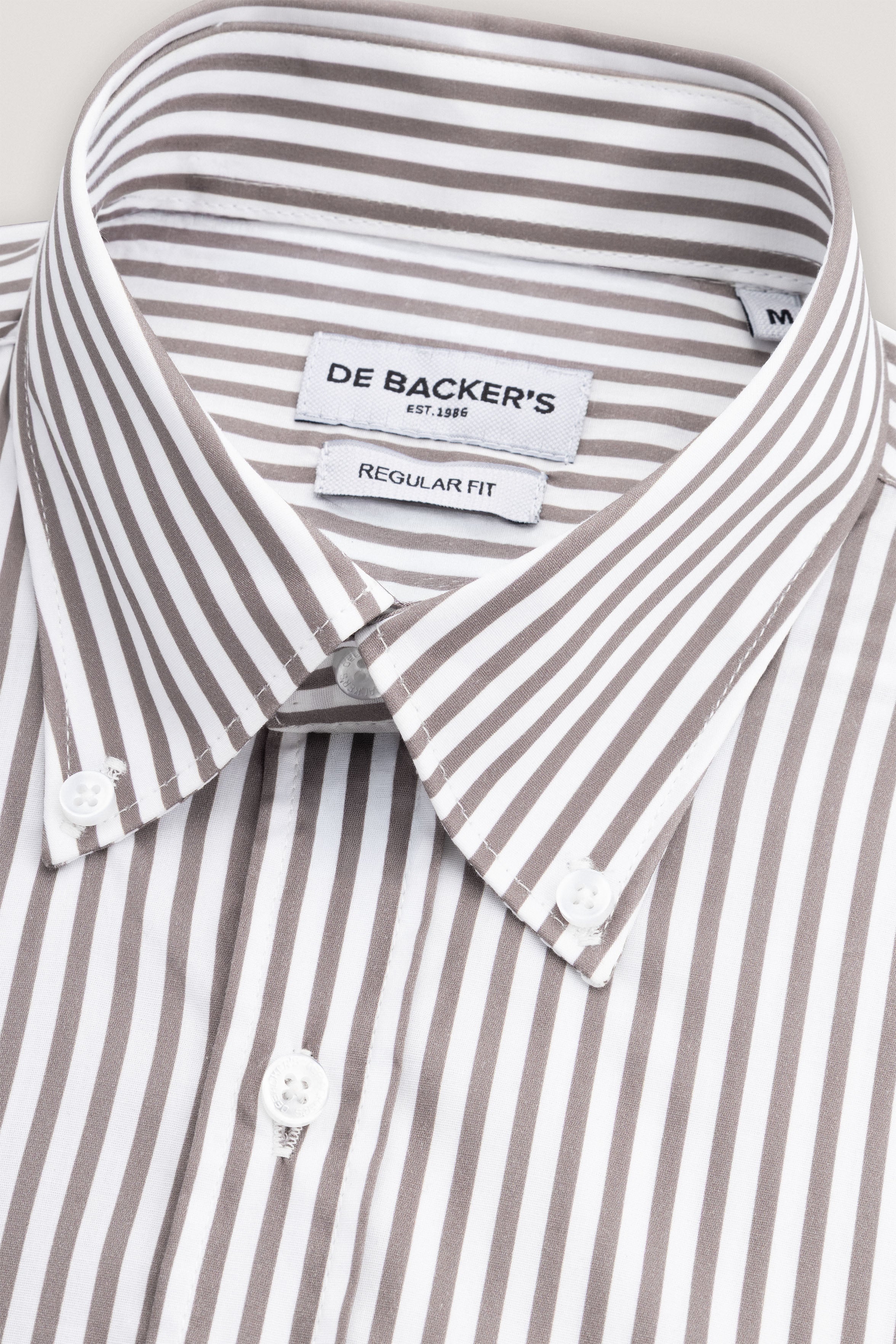 Beige Striped Casual Shirt