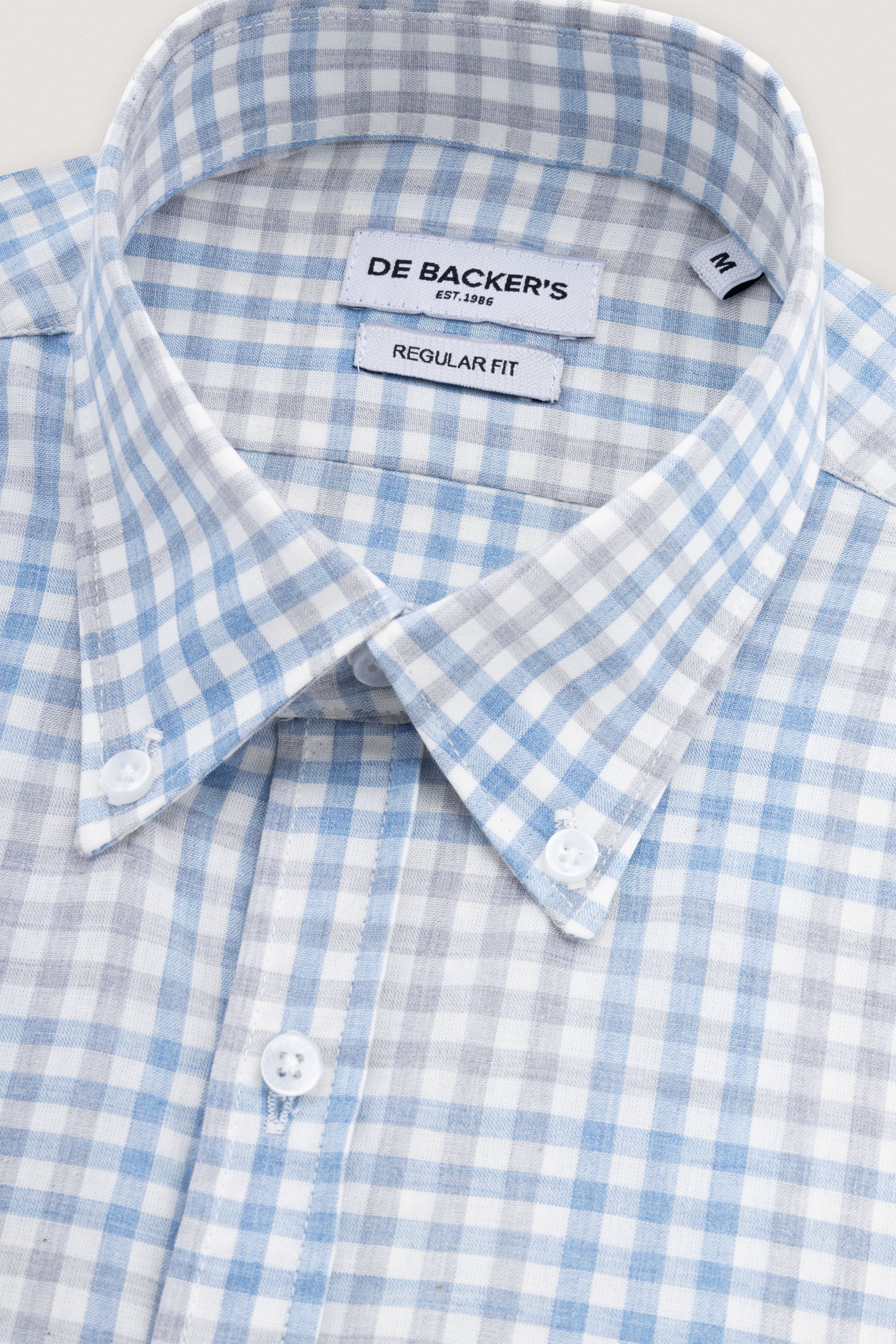 Light Blue Checked Casual Shirt