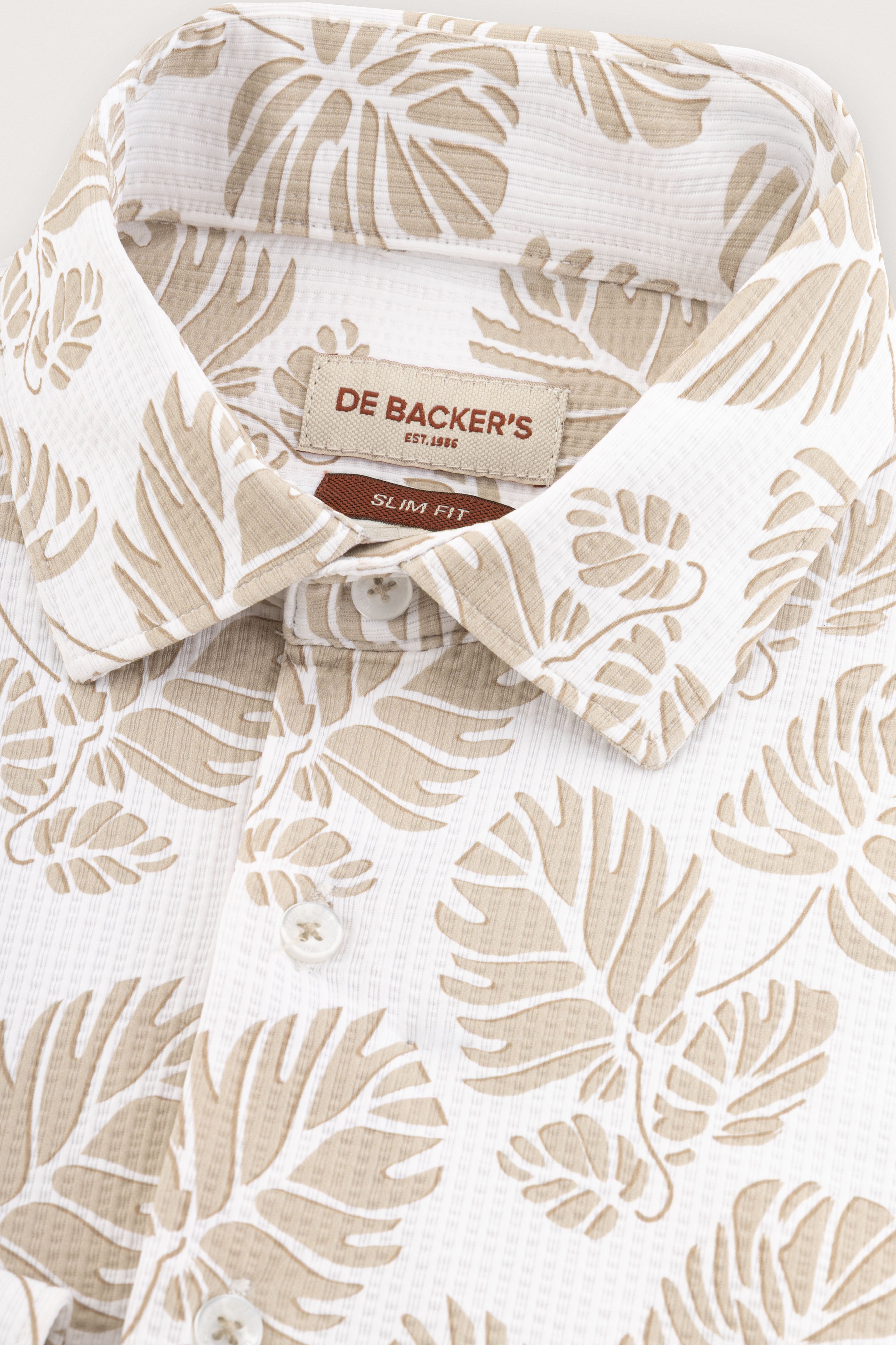 Beige Printed Casual Shirt