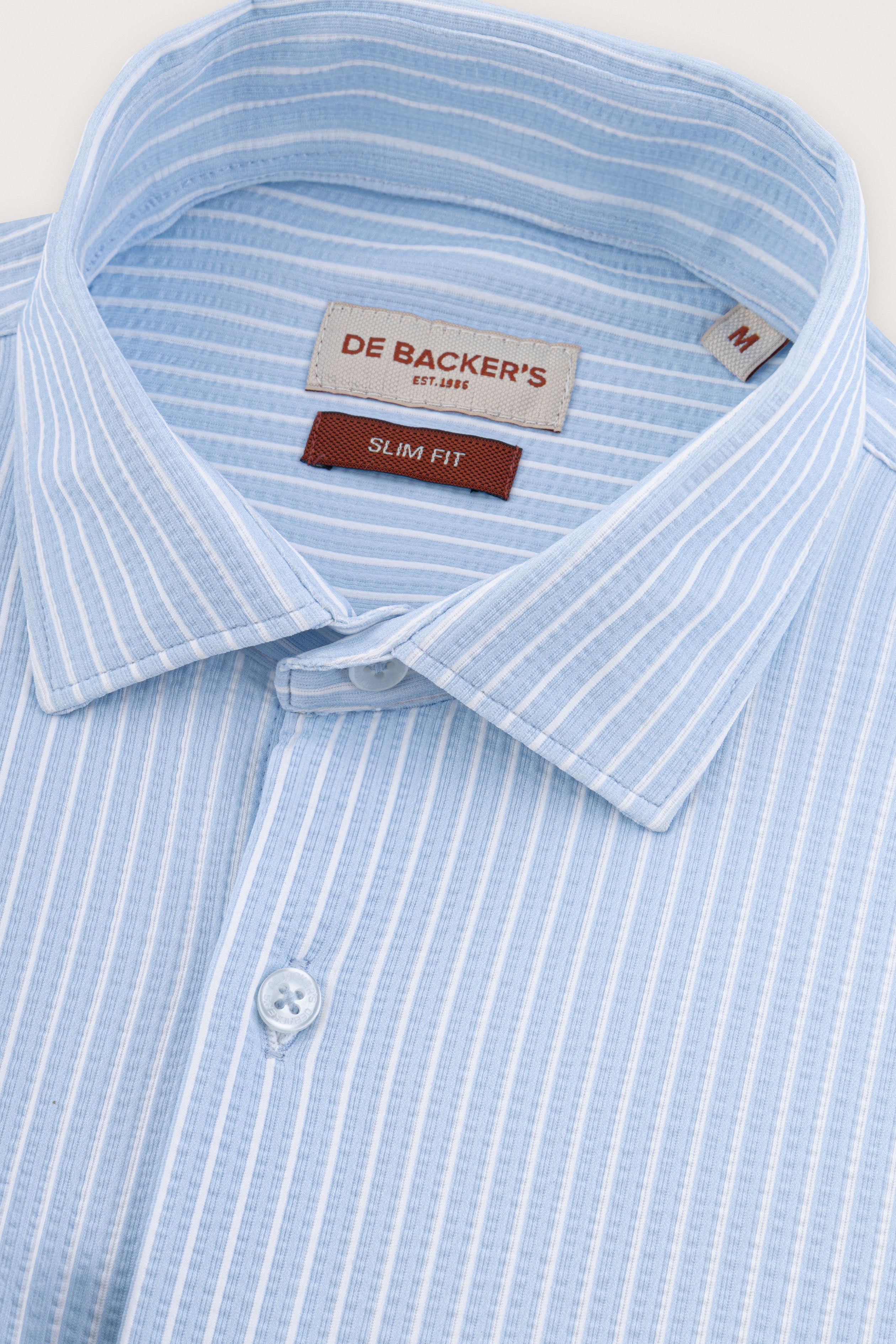 Light Blue Striped Casual Shirt