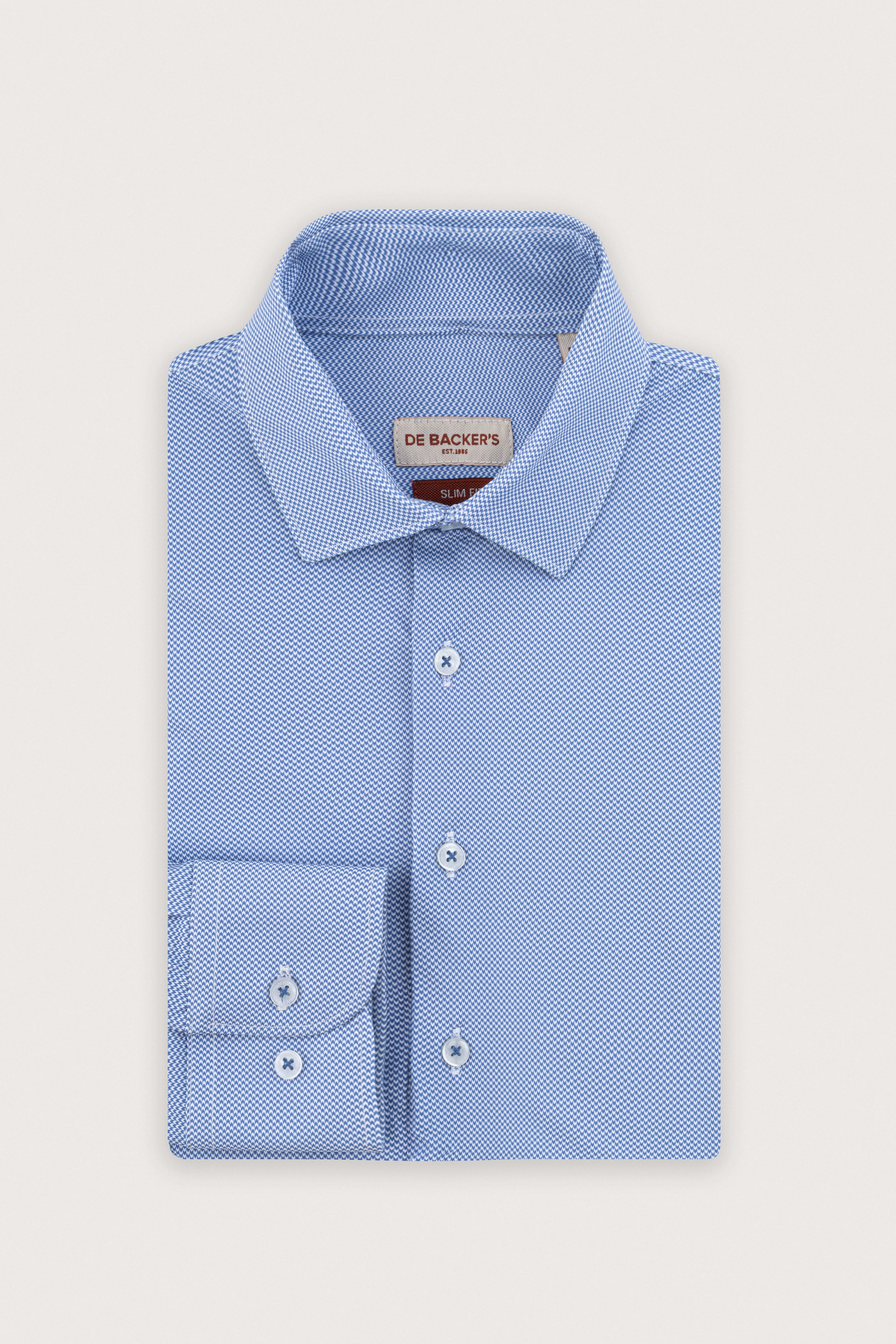 Blue Patterned Casual Shirt