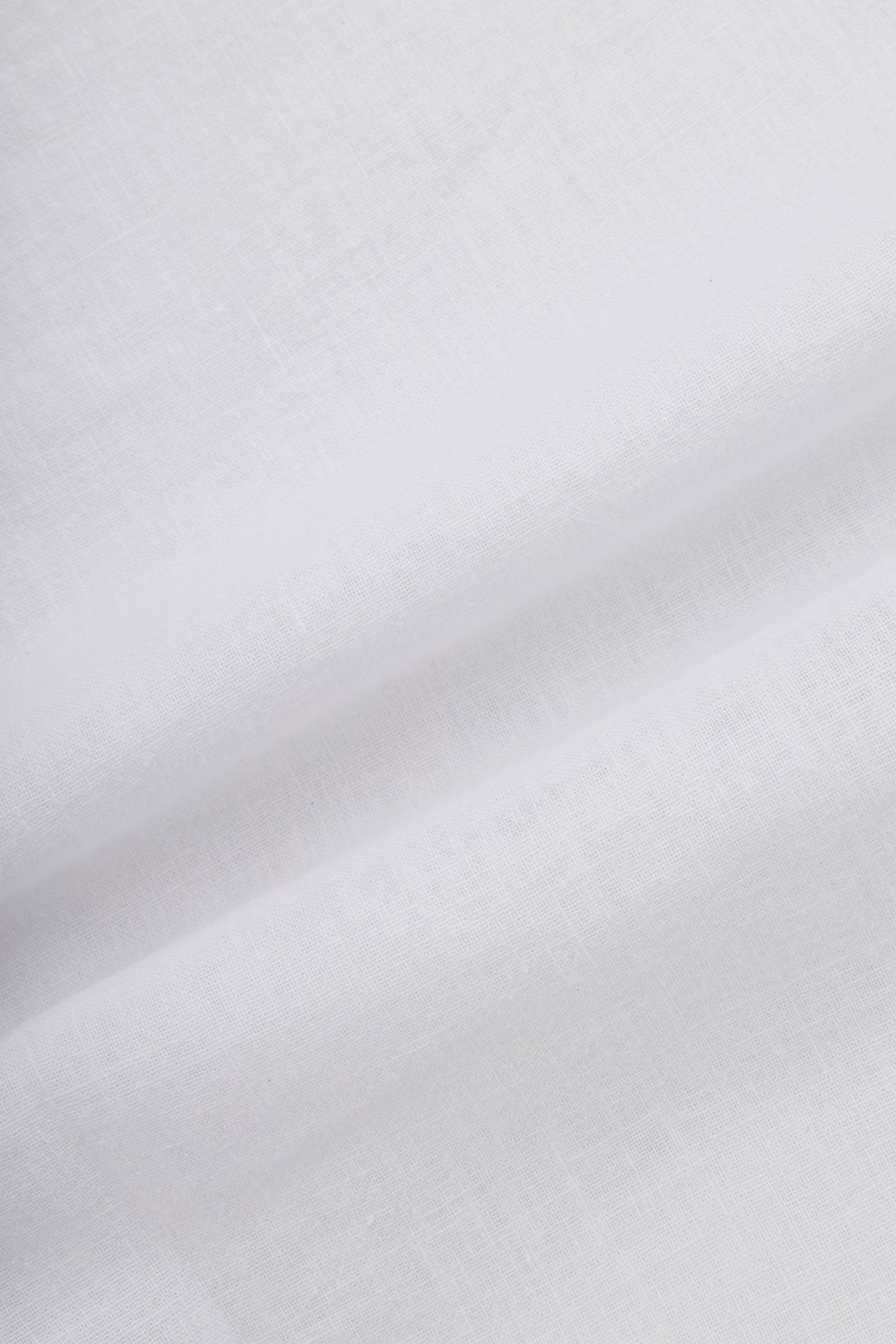White Patterned Linen Blend Casual Shirt