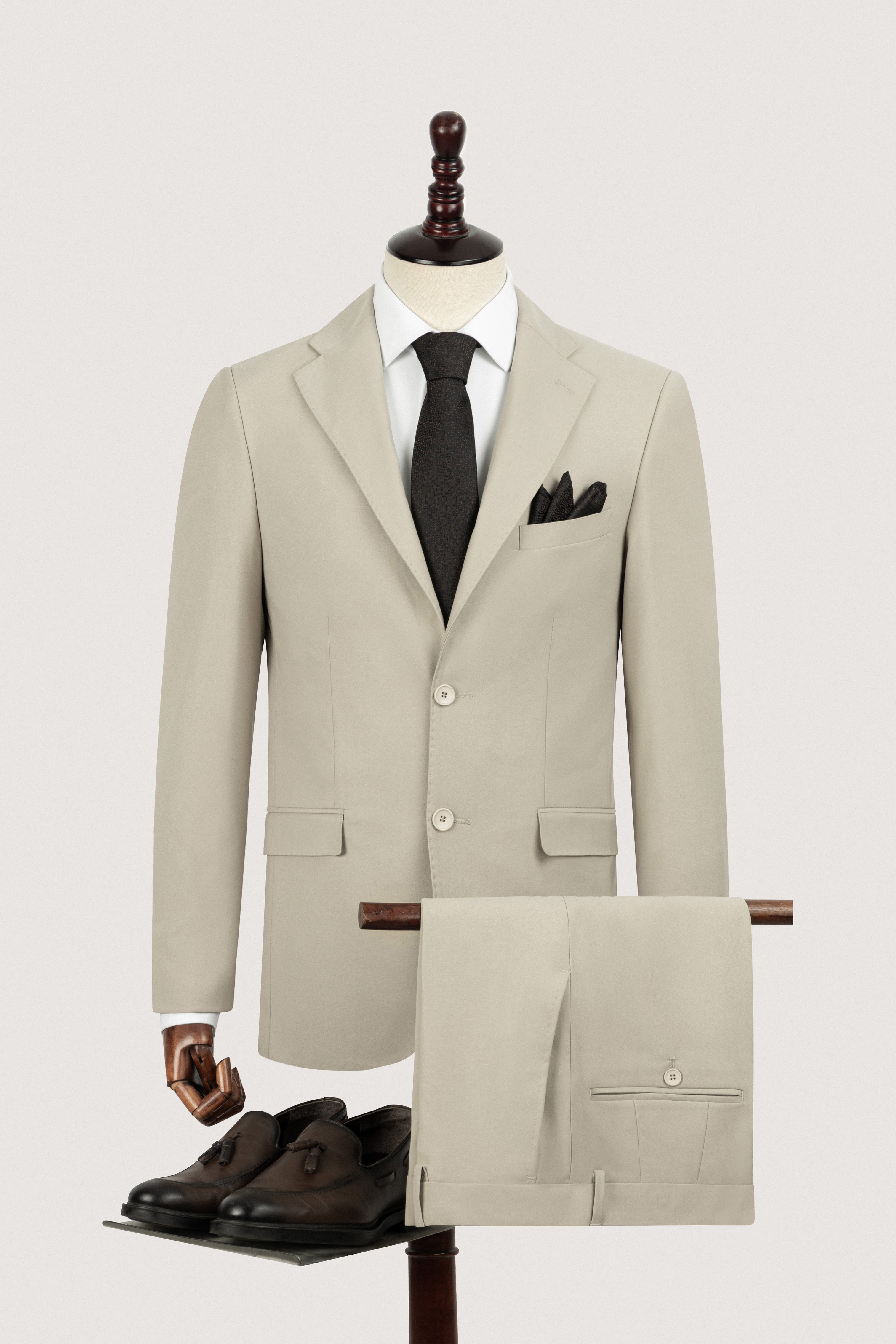 Light Beige Bamboo Classic Suit