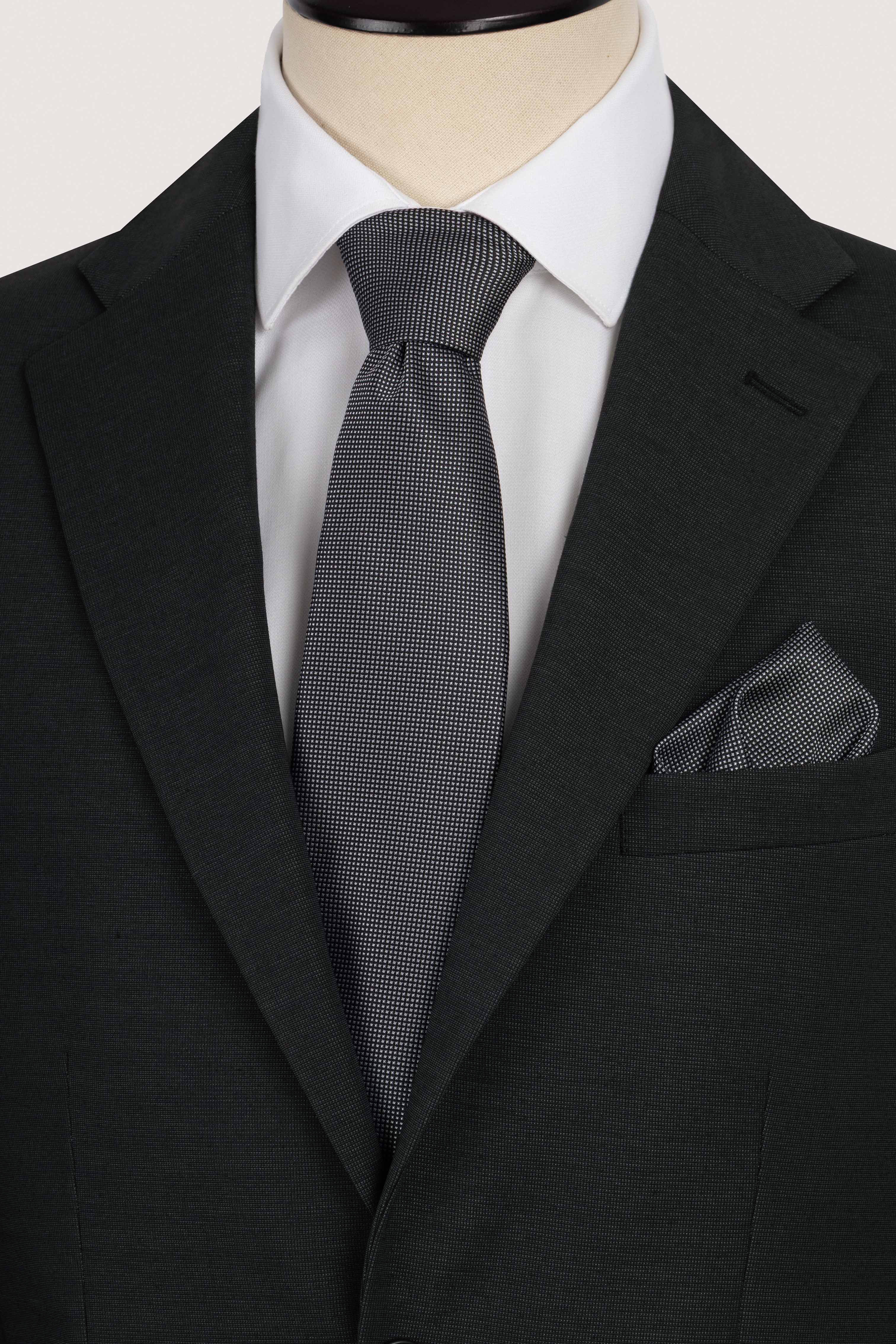Dark Gray Patterned Classic suit