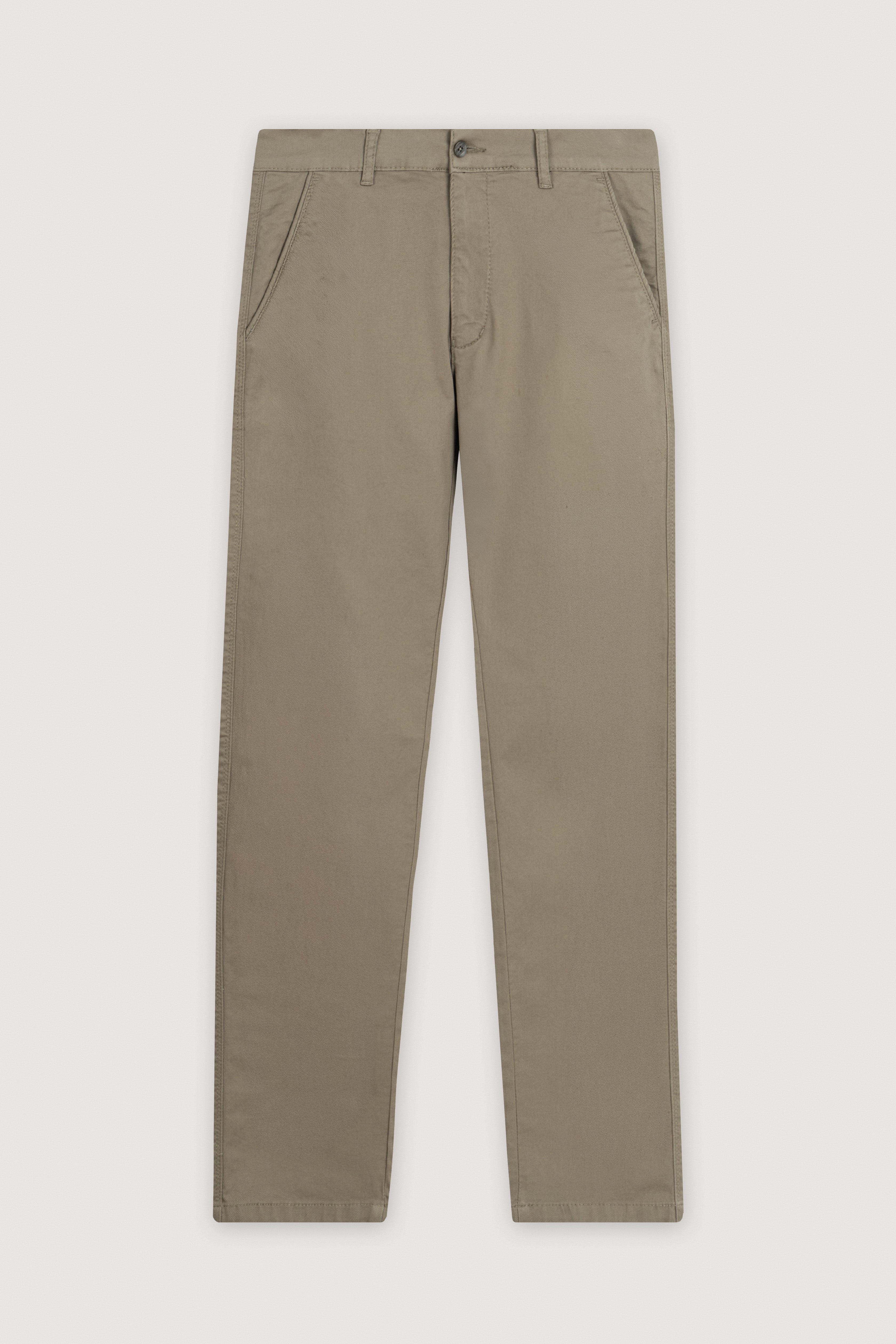 Coffee Gabardine Chino Pants