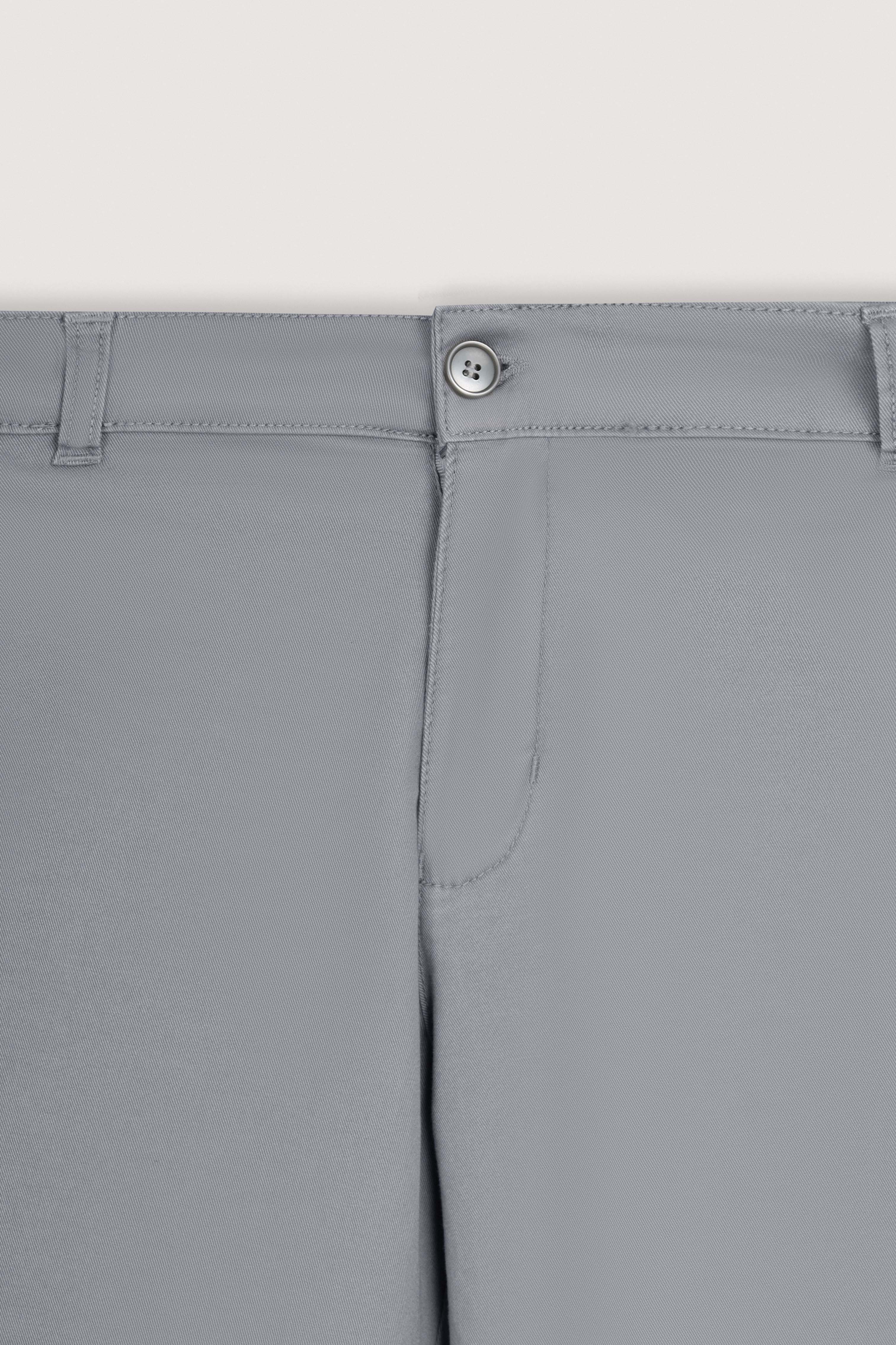 Light Gray Gabardine Chino Pants