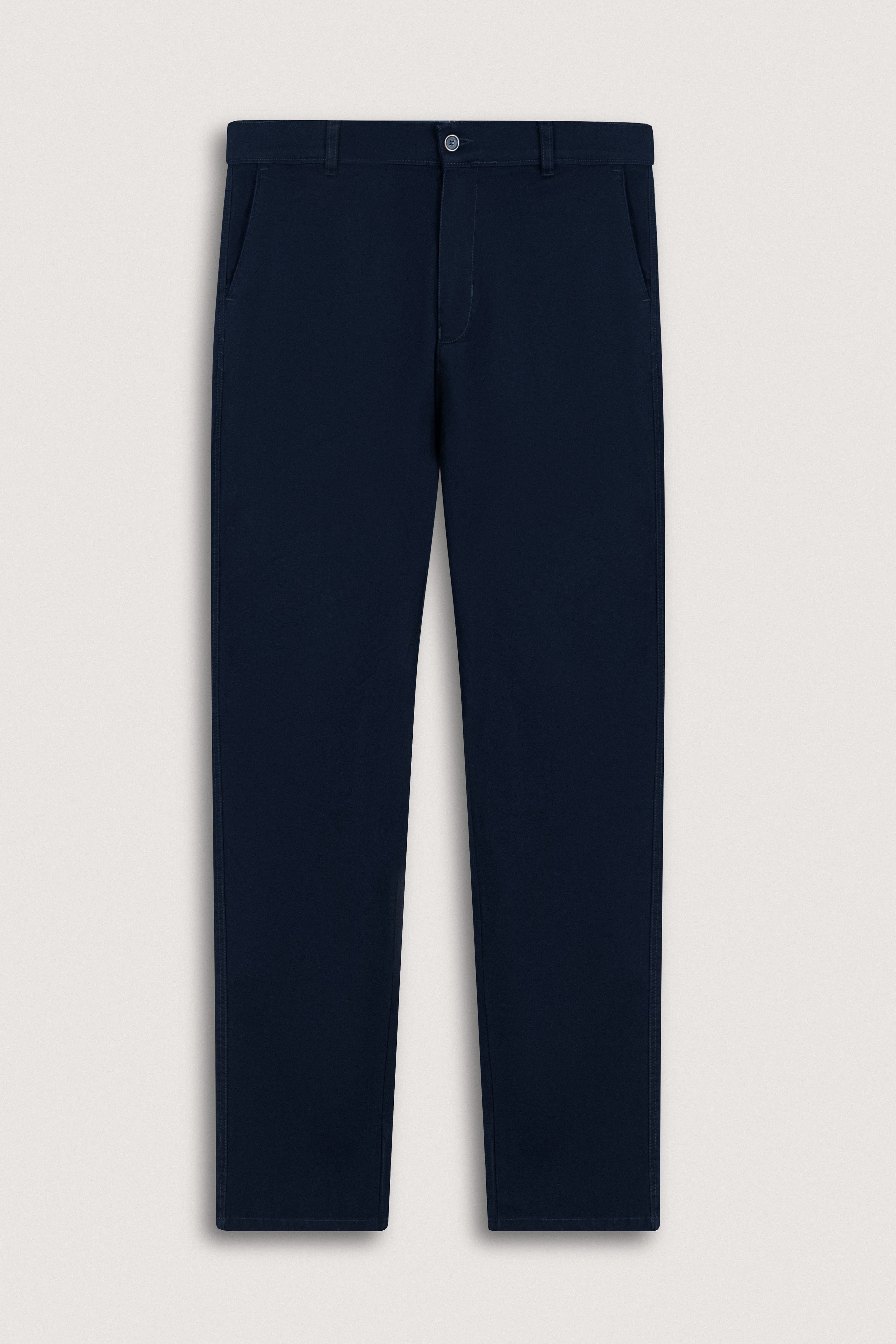 Navy Gabardine Chino Pants