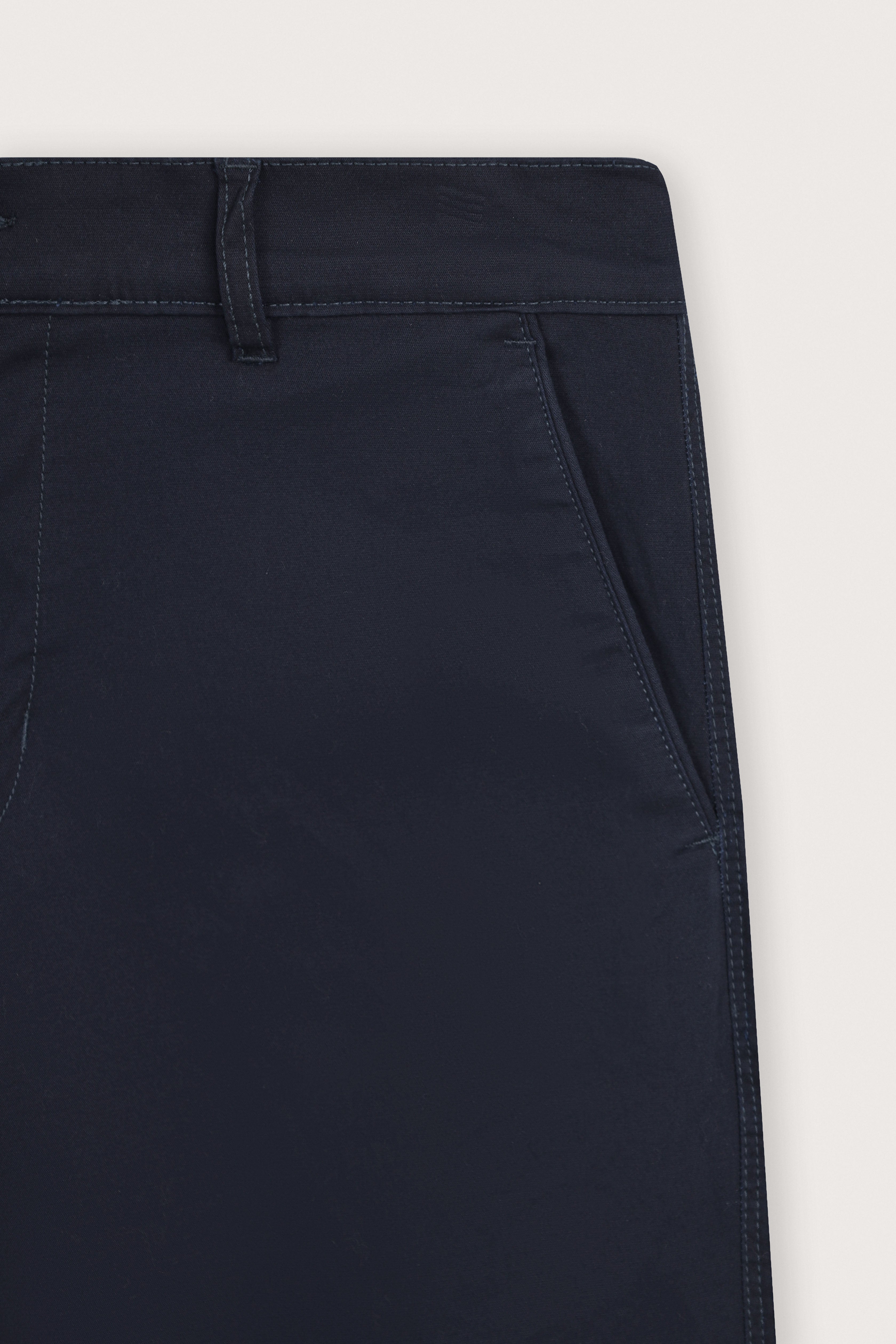 Navy Gabardine Chino Pants - De Backers - 3