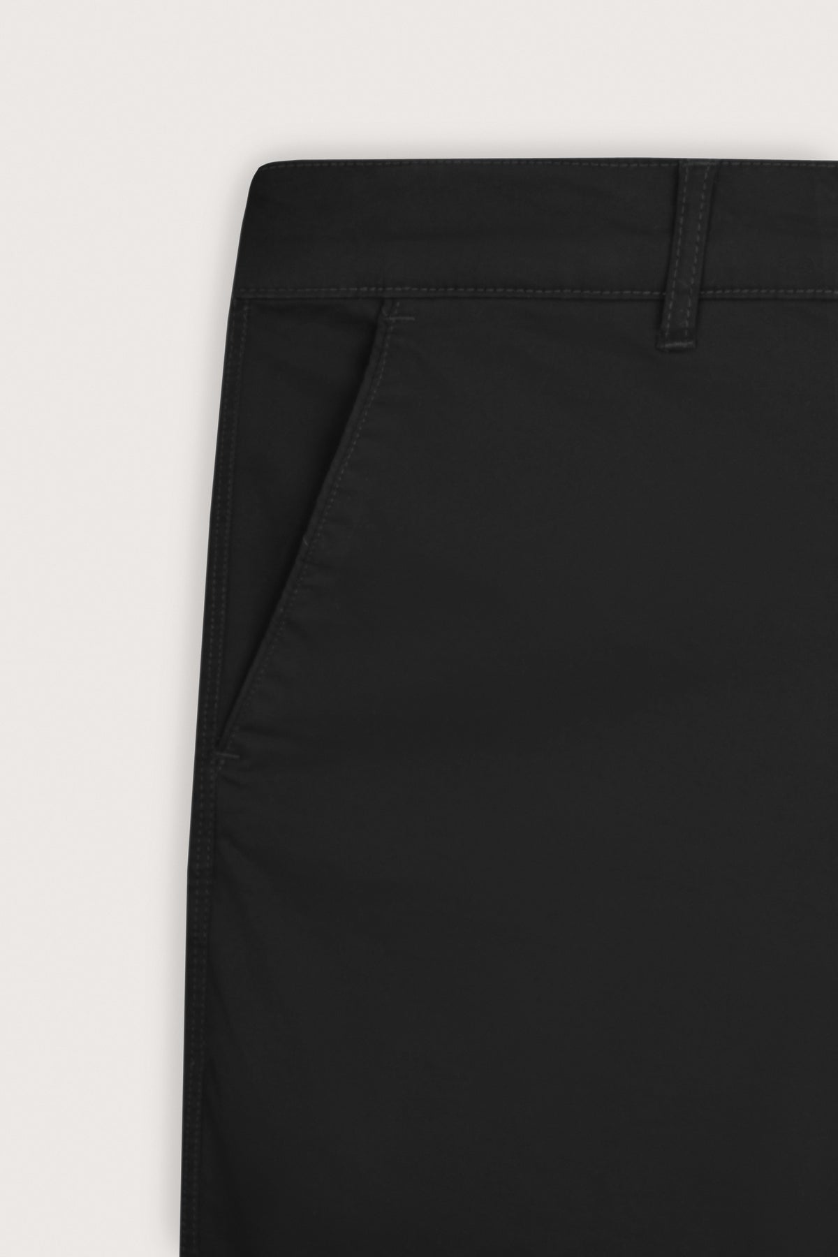 Jet Black Gabardine Chino Pants - De Backers - 3