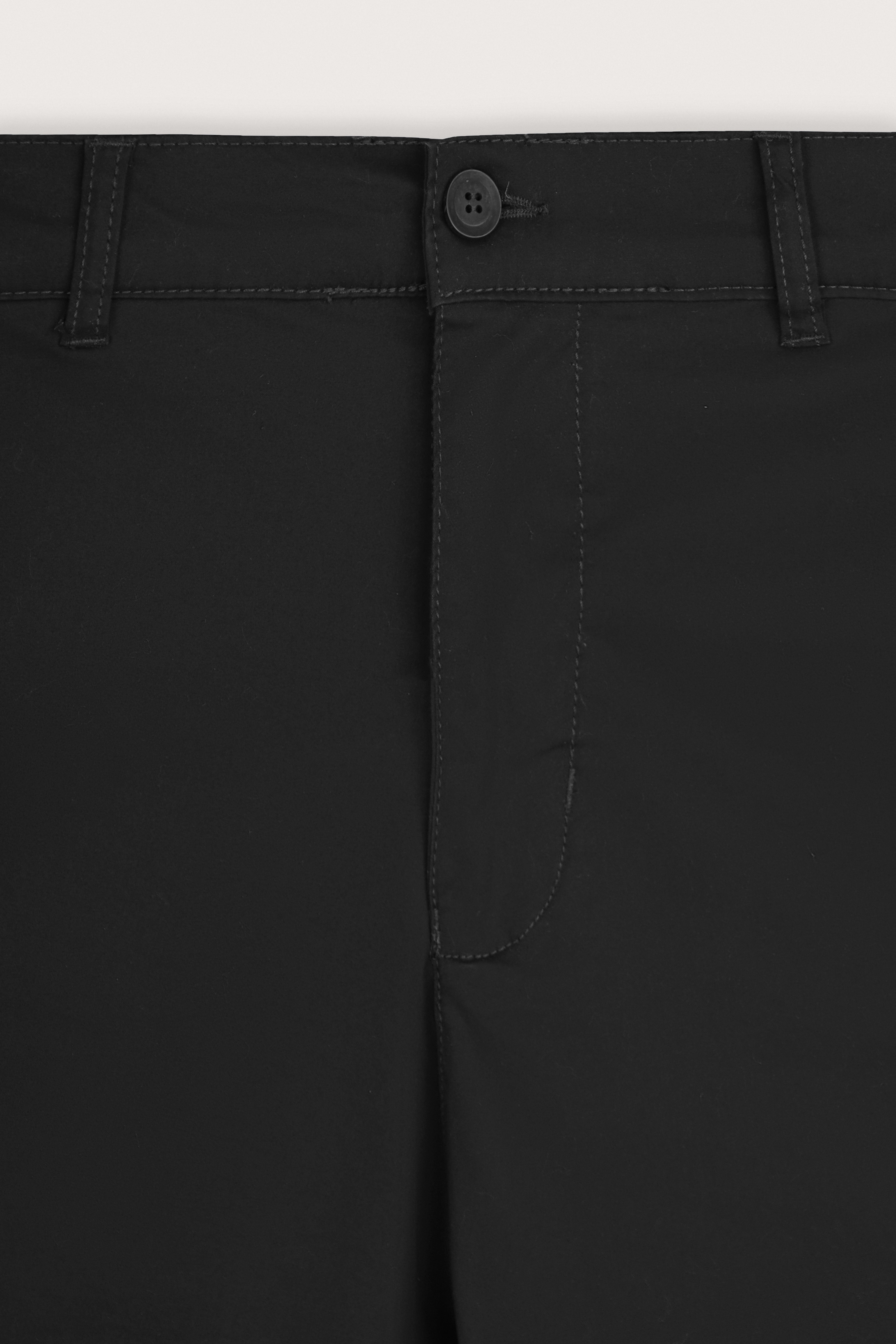 Jet Black Gabardine Chino Pants - De Backers - 4