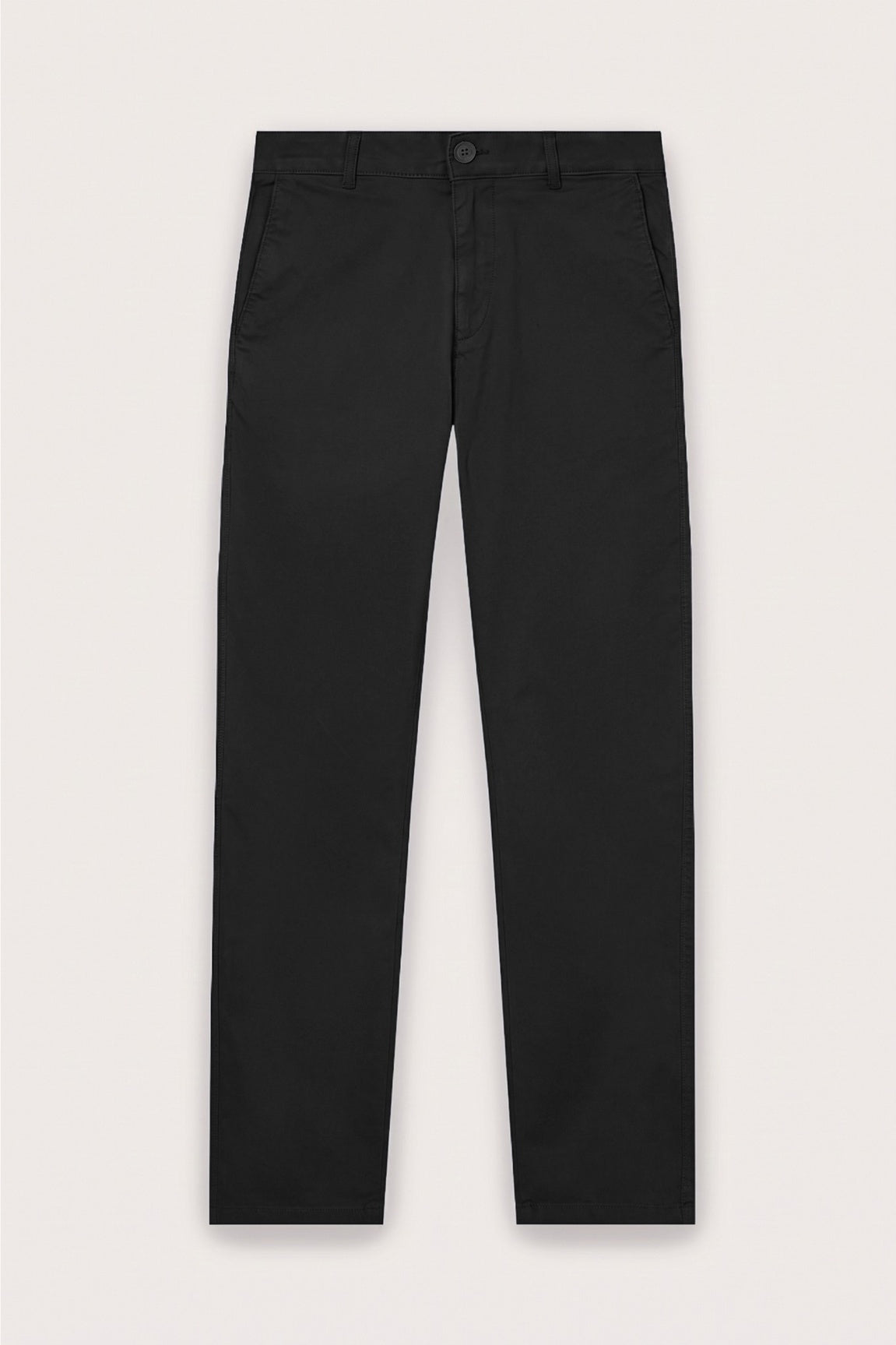 Black Gabardine Chino Pants