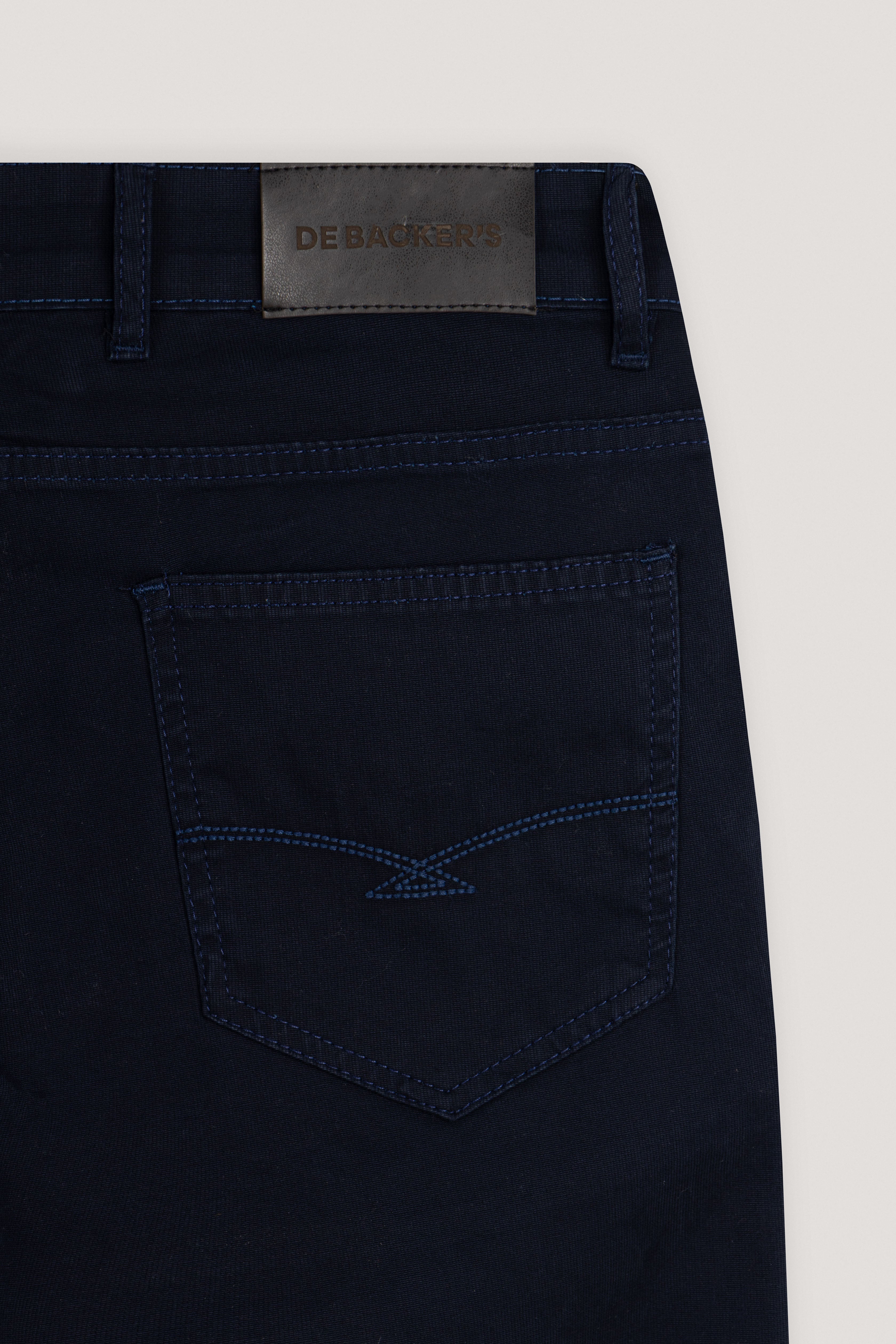 Navy Casual Gabardine Pants - De Backers - 2