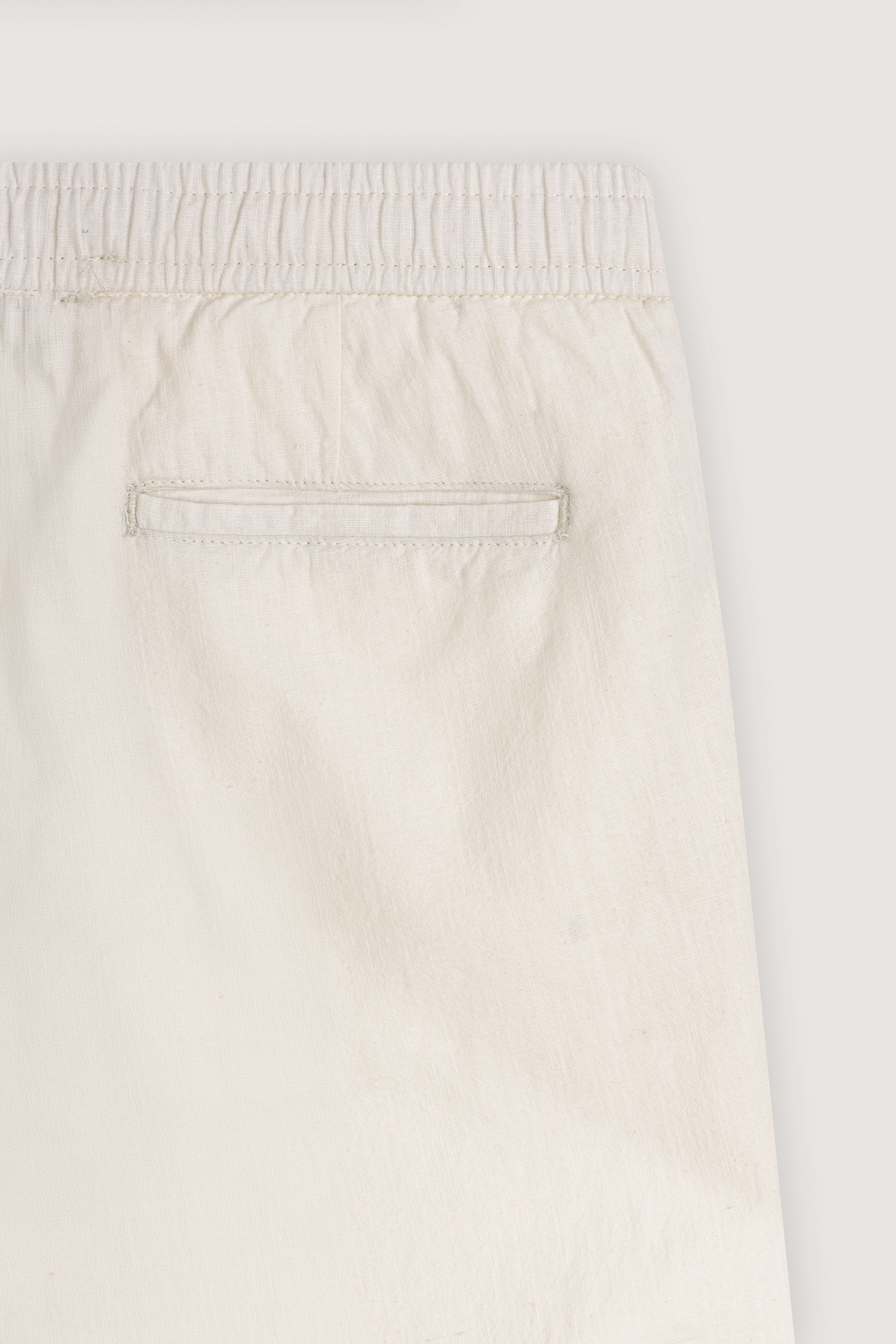 Light Beige Linen Look Casual pants - De Backers - 4