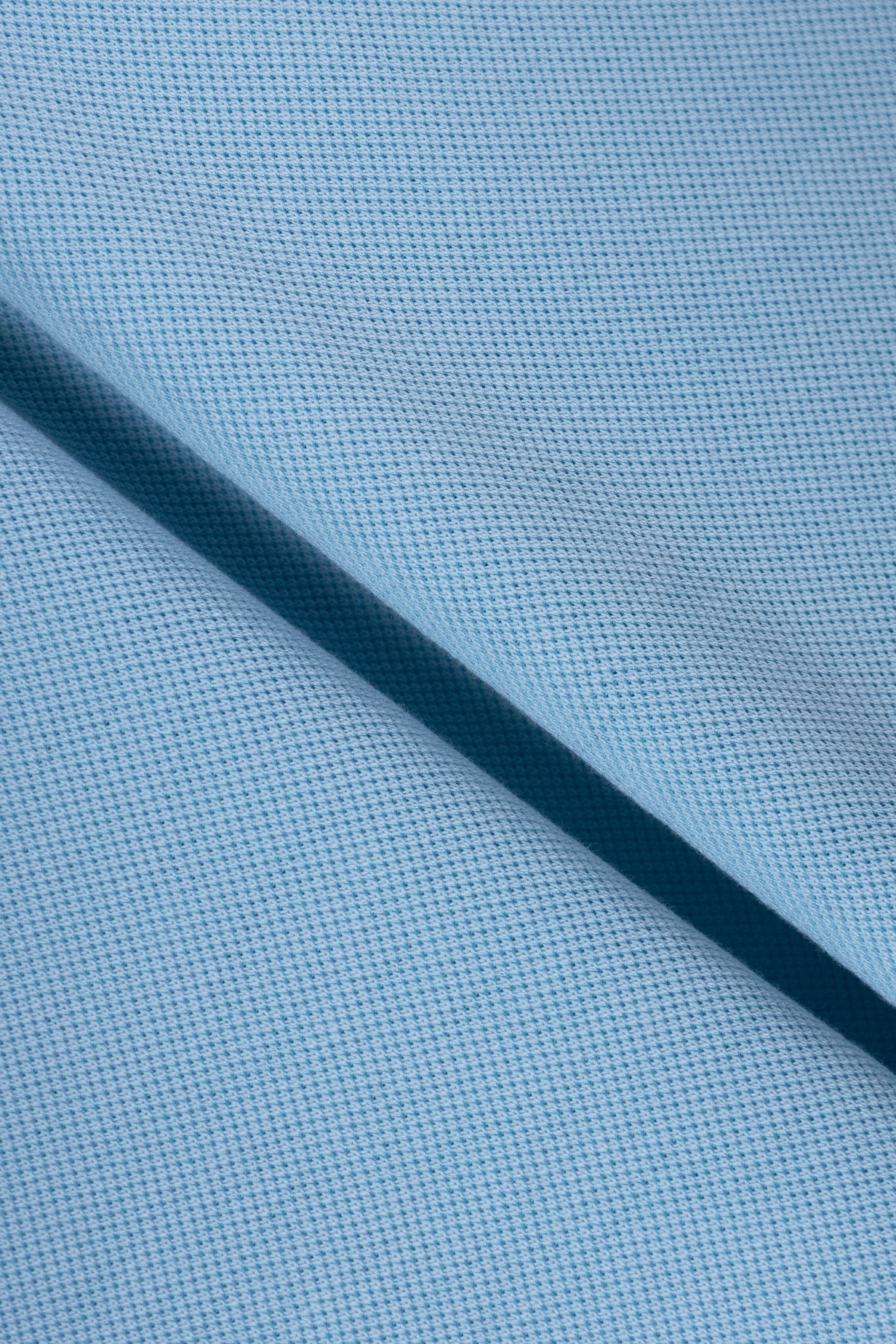 Light Blue Pique V Neck Polo 2