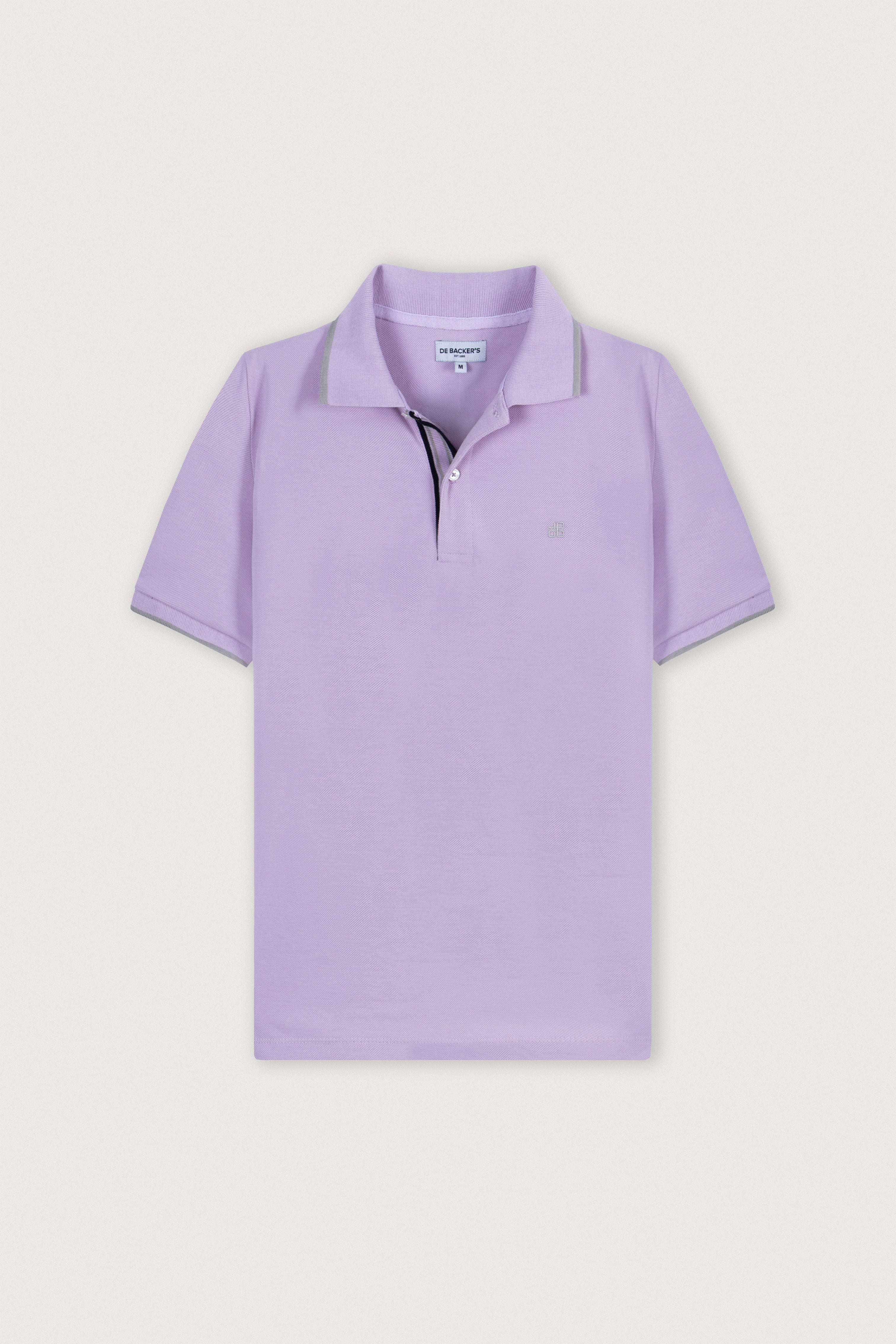 Mauve Pique V neck Polo