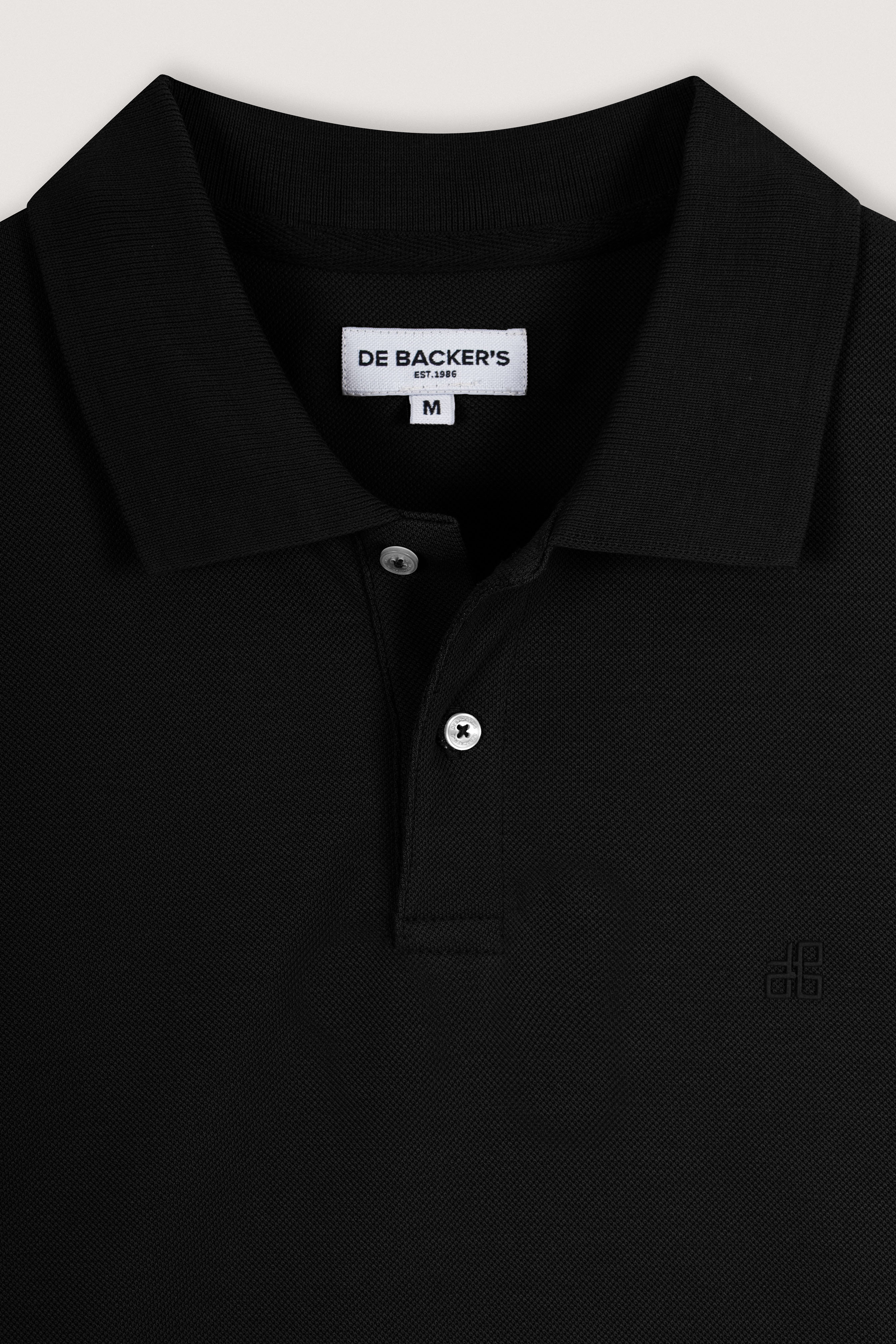 Black Pique Polo T-Shirt