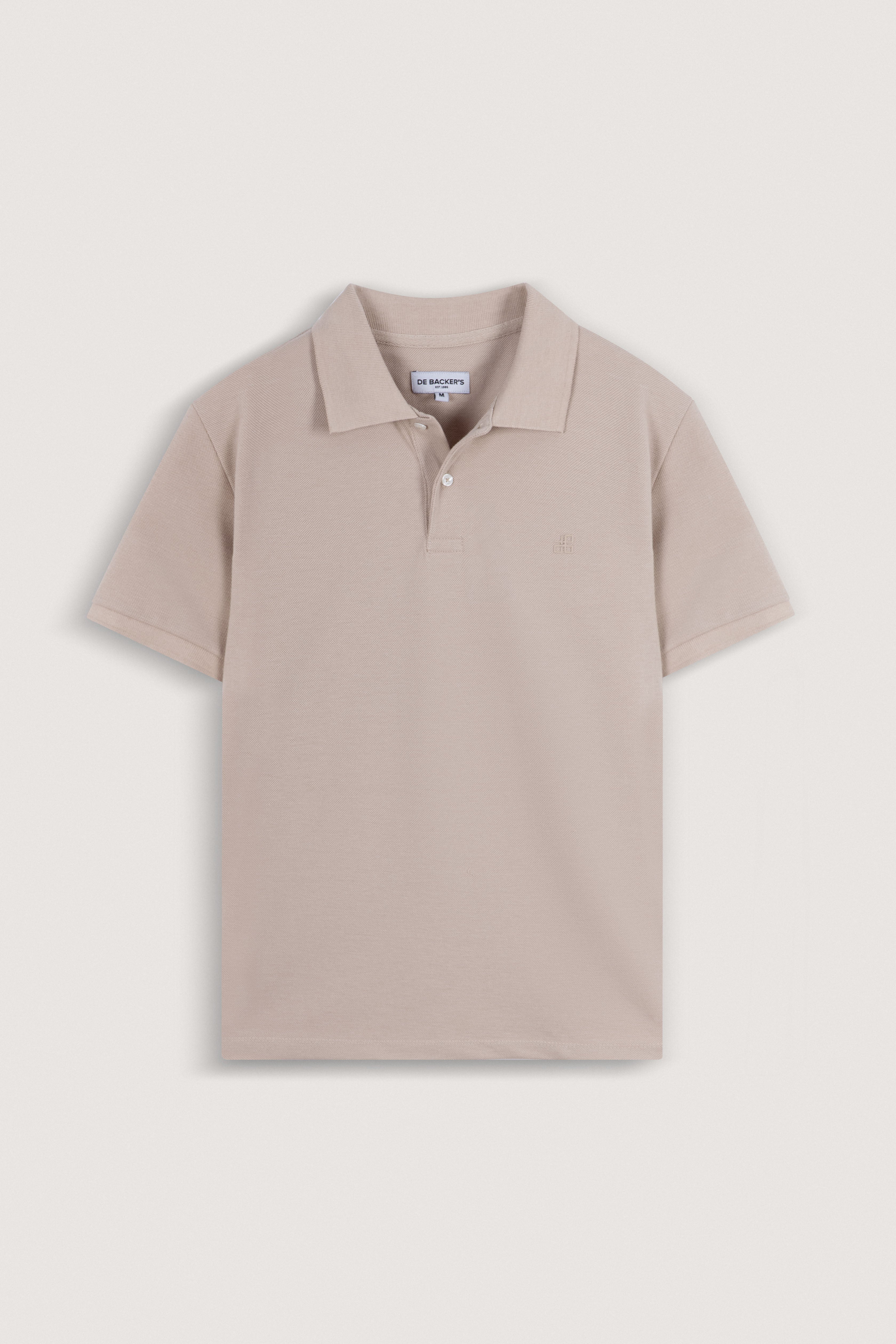 Light Beige Pique Polo T-Shirt