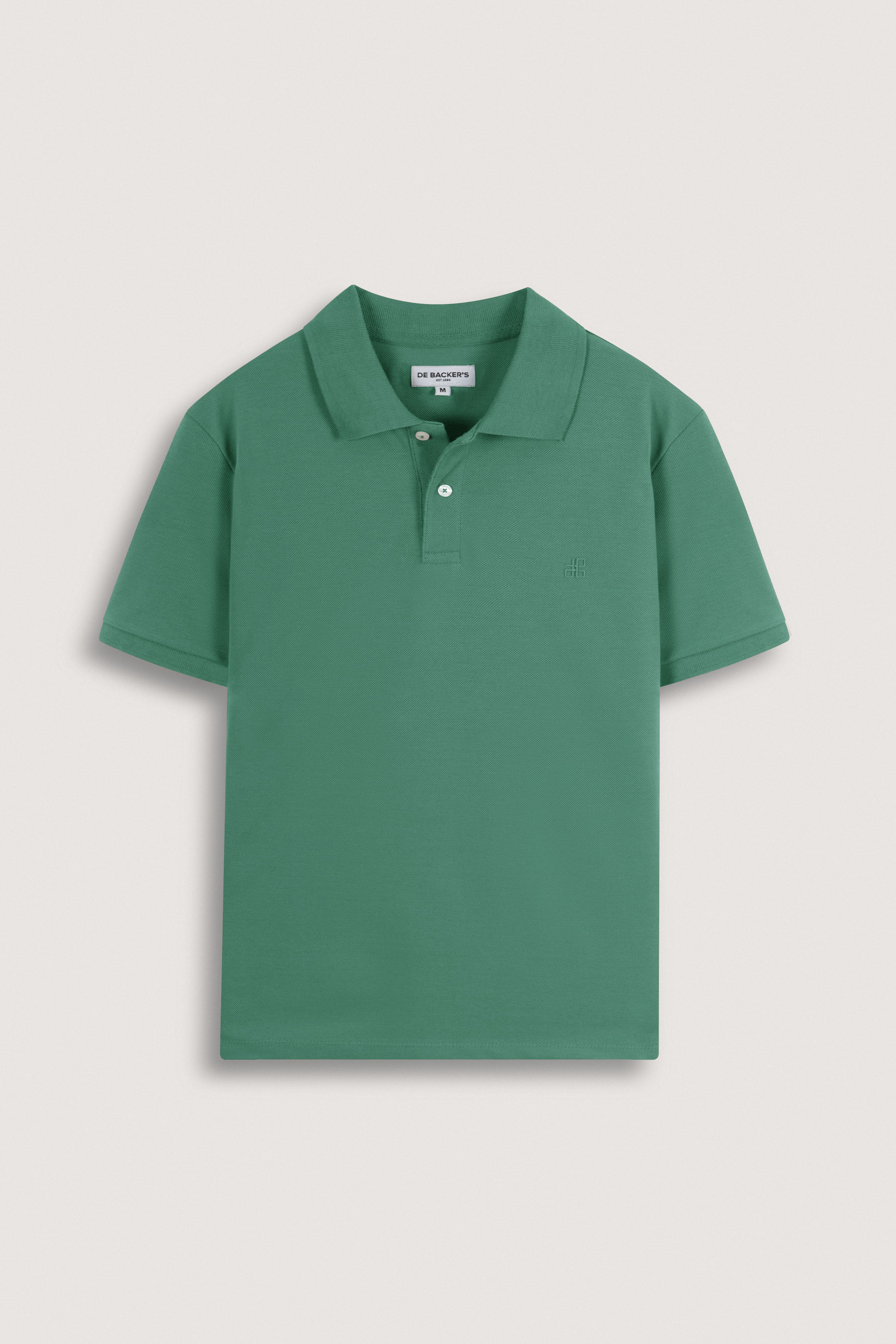 Green Pique Polo T-Shirt