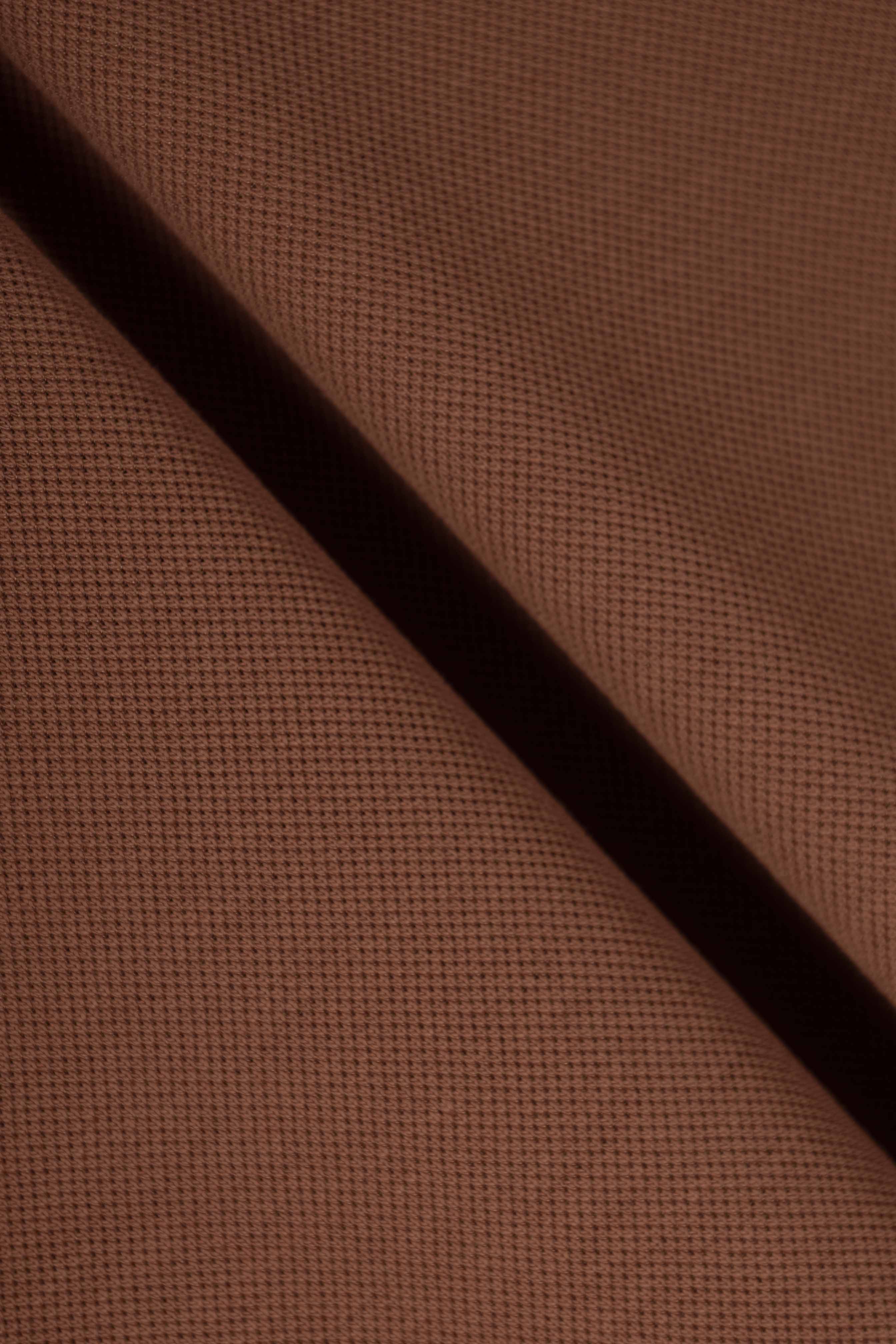 Clay Brown Pique Polo T-Shirt
