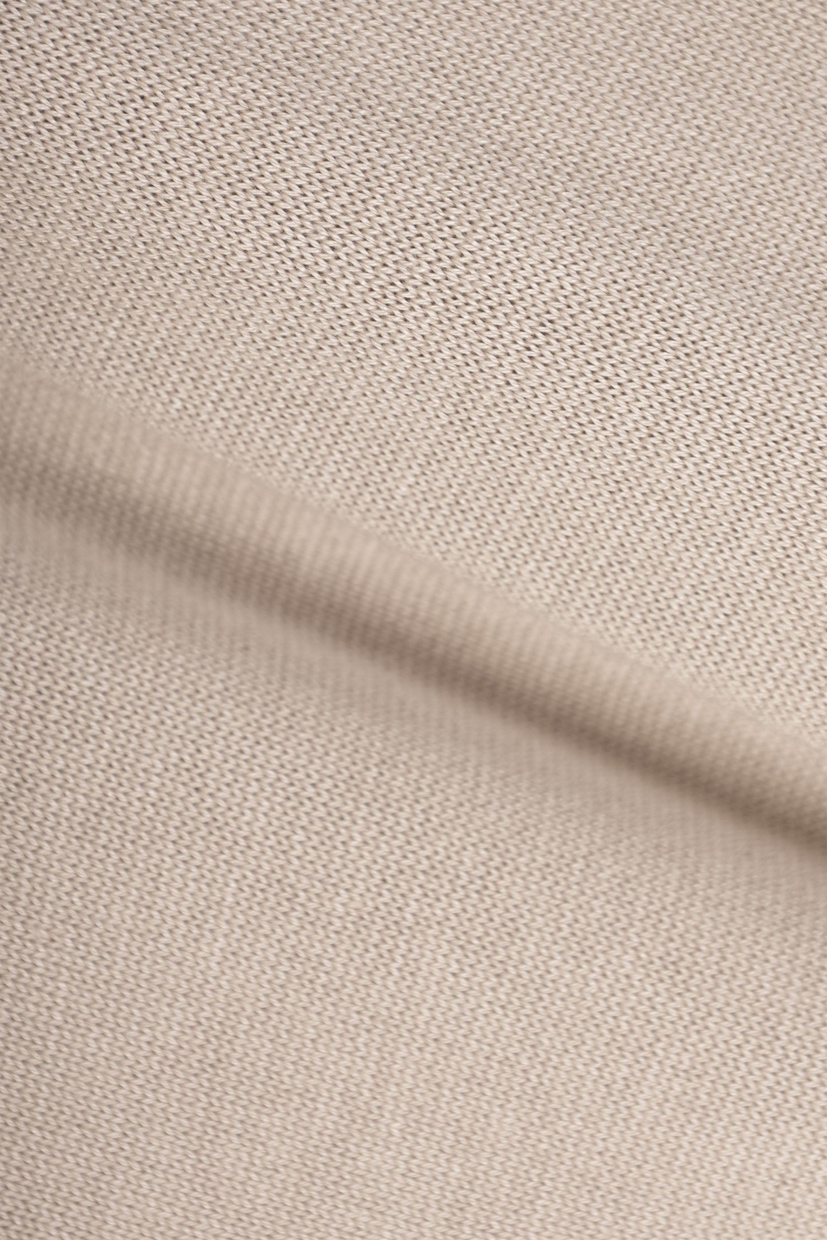 Light Beige knitted round neck T-shirt