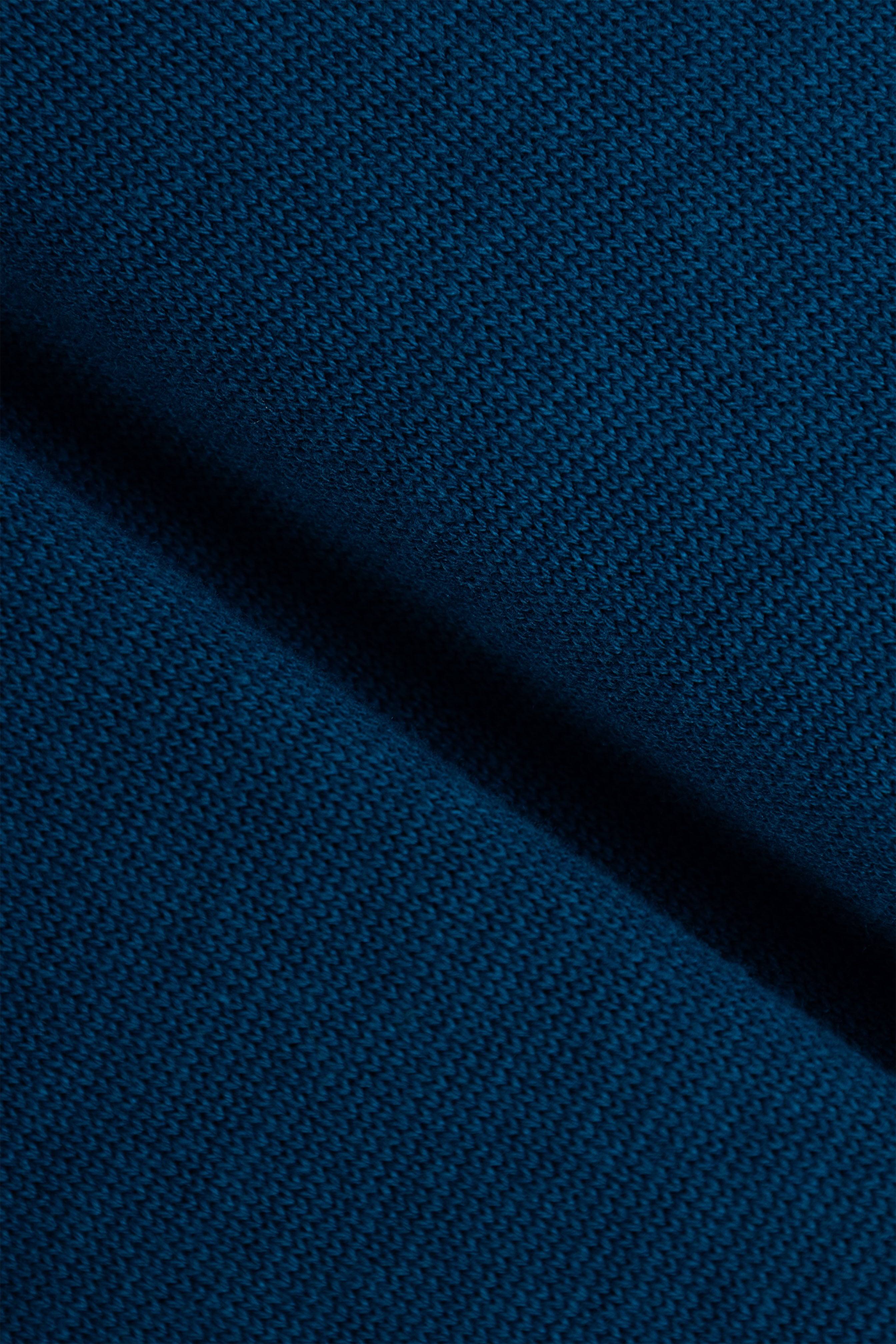 Navy knitted round neck t-shirt