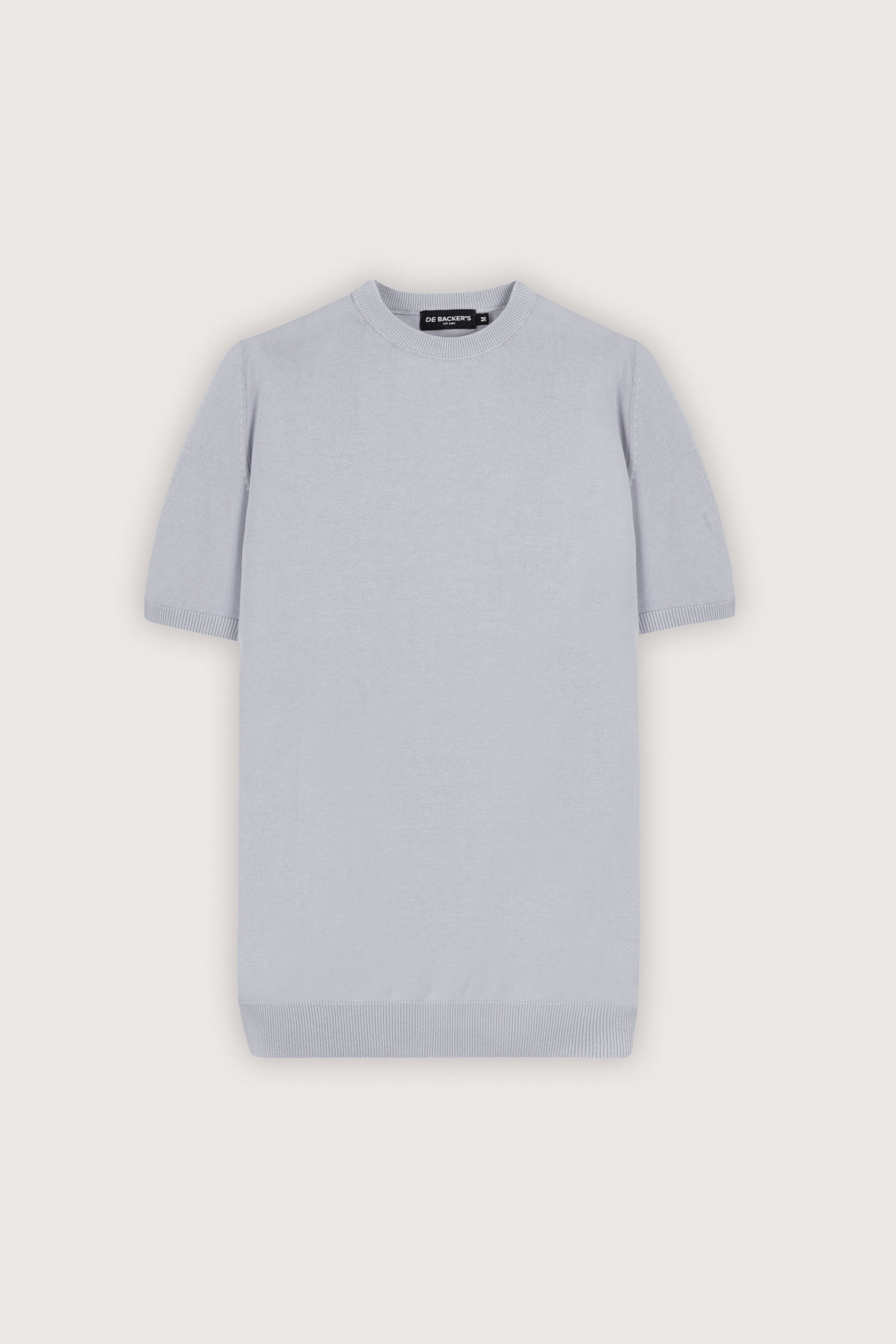 Light Gray Basic Round T-Shirt