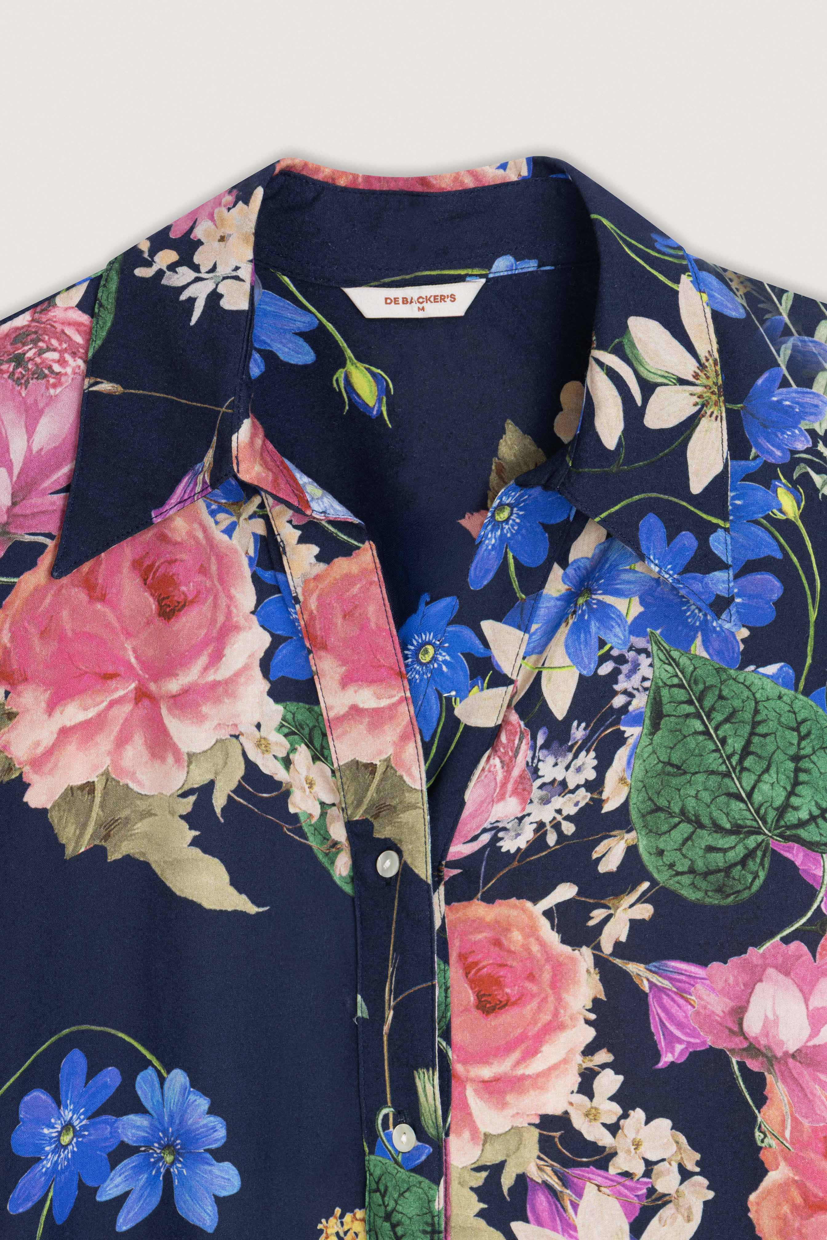 Navy Printed Women's Shirt