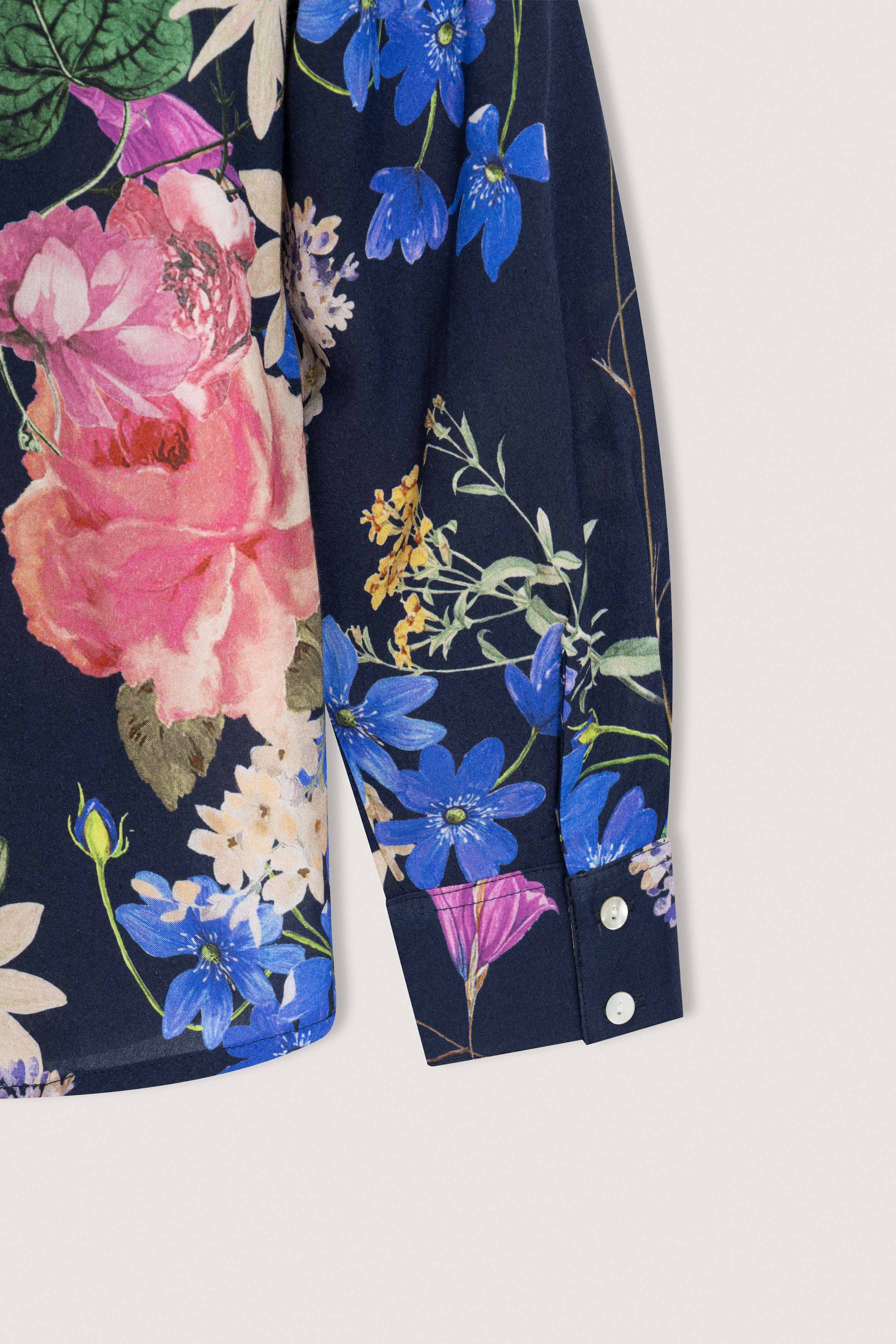 Navy Printed Women's Shirt