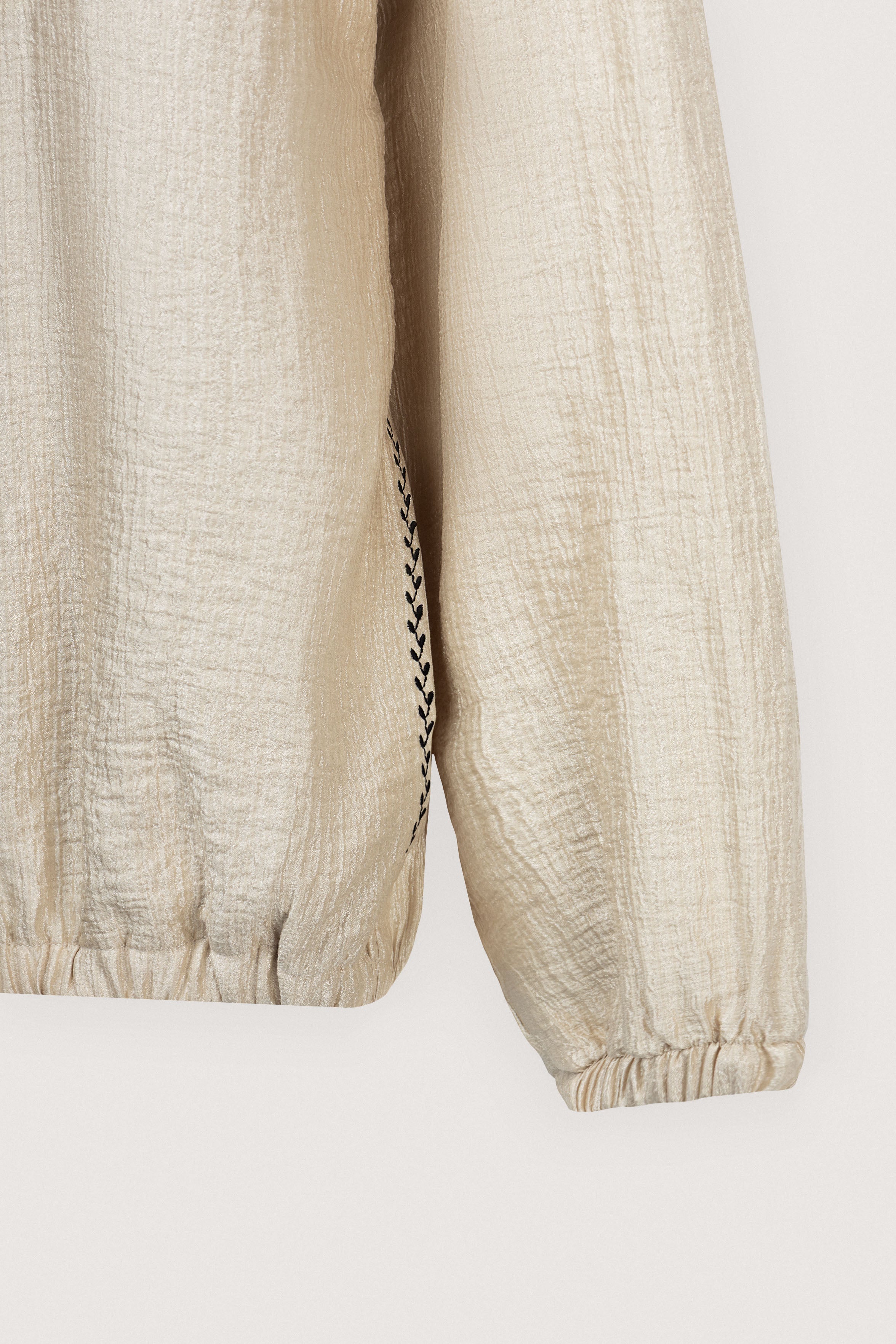 Beige Crinkled Women's Shirt