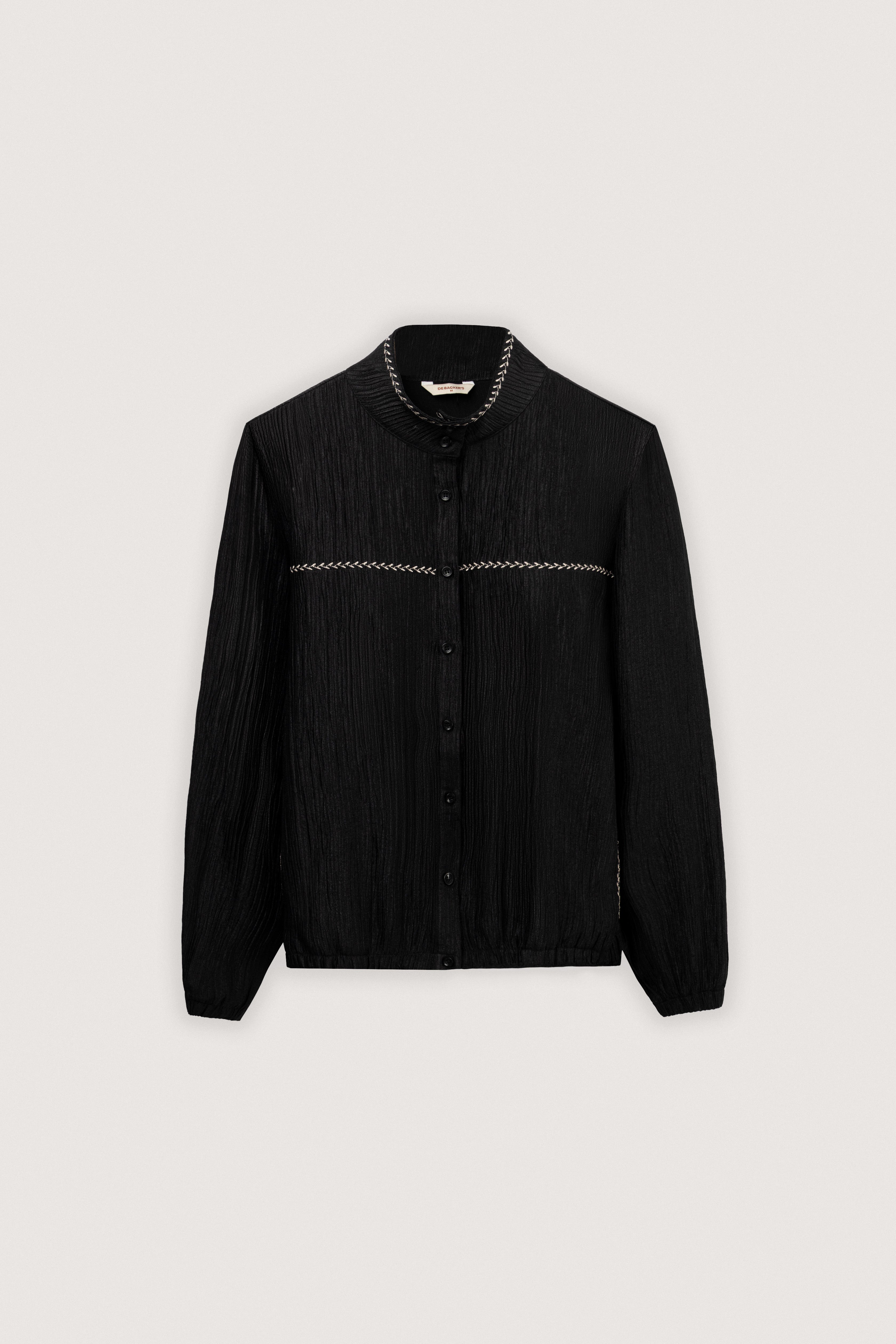 Black Satin Women's Shirt