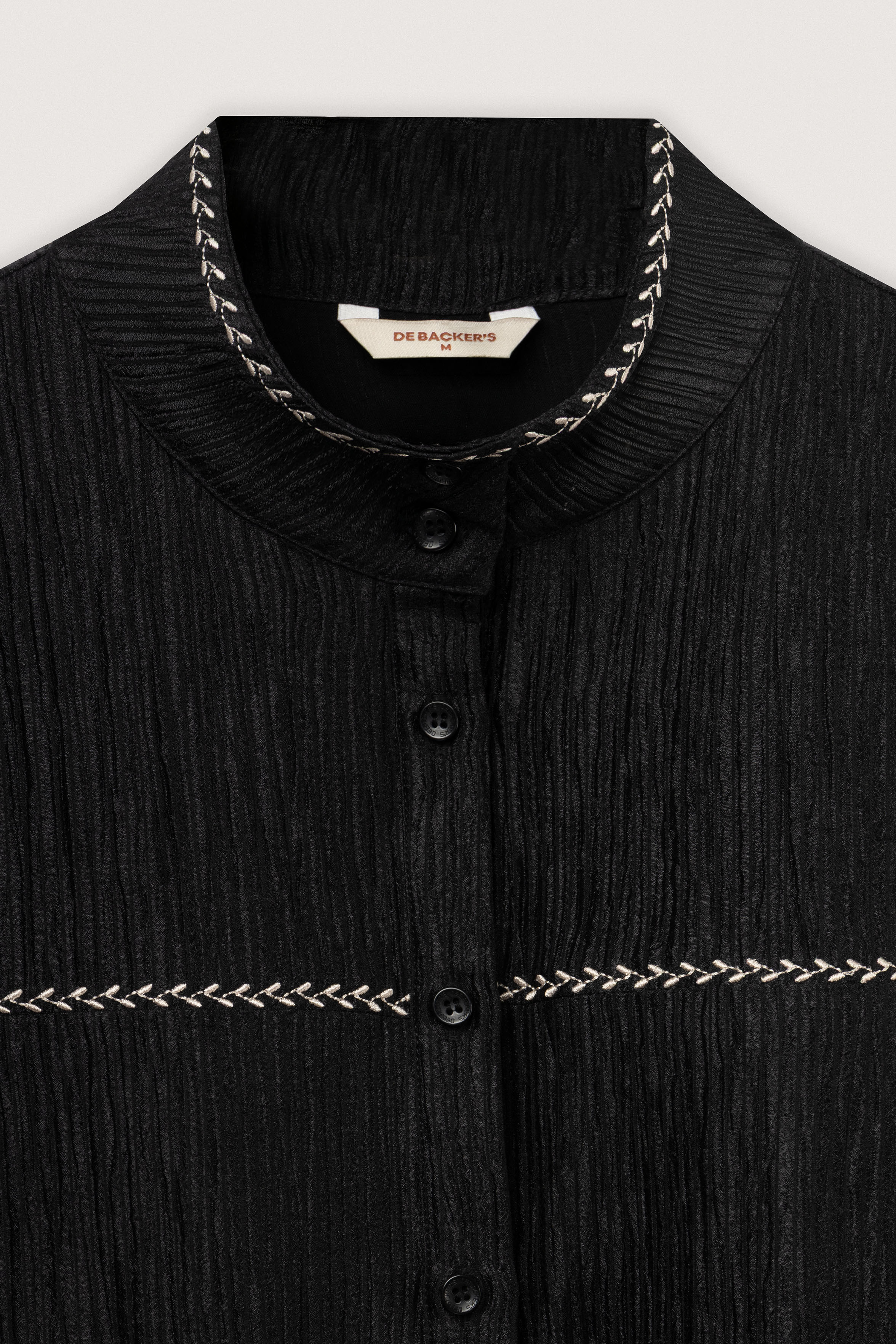 Black Satin Women's Shirt