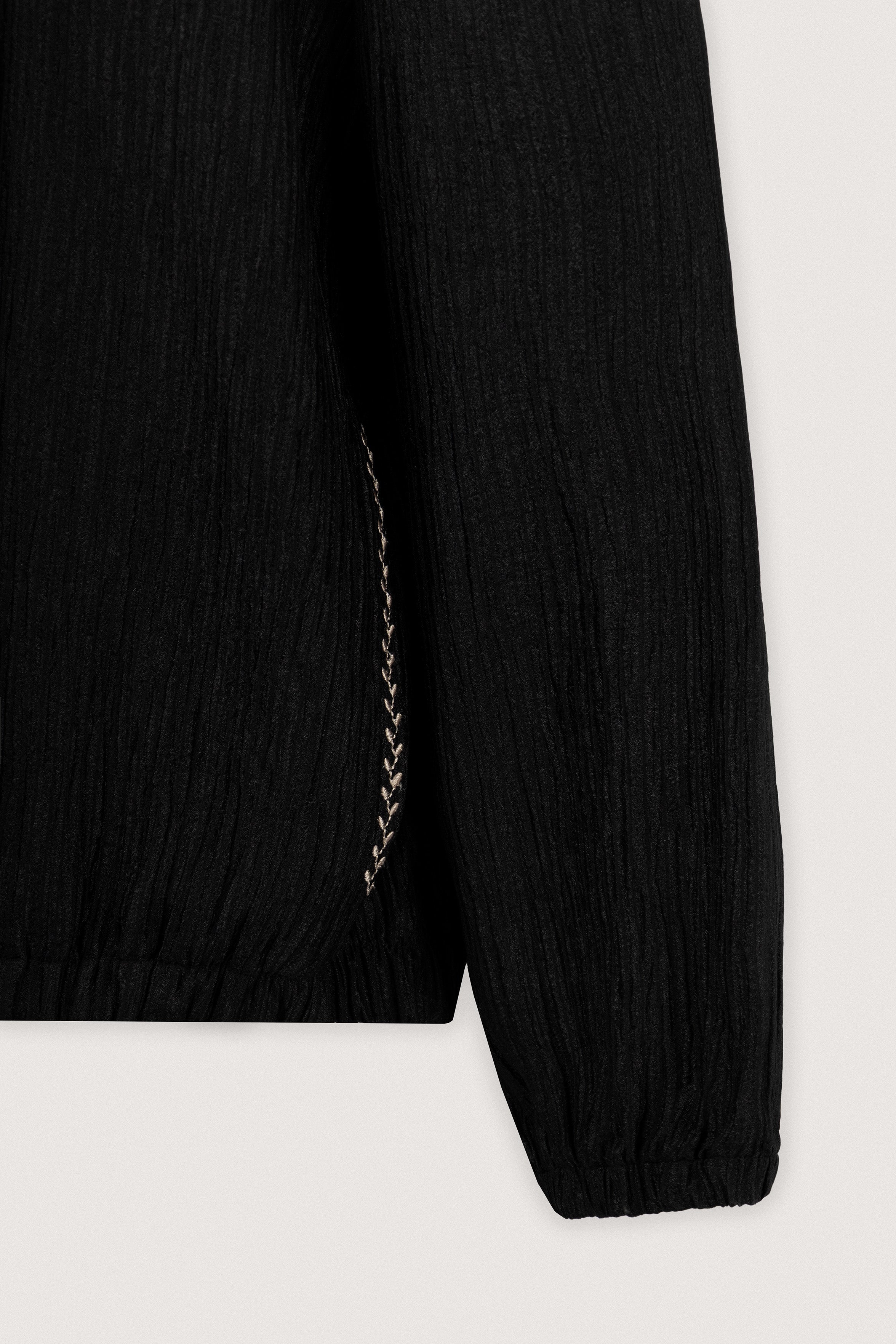 Black Satin Women's Shirt
