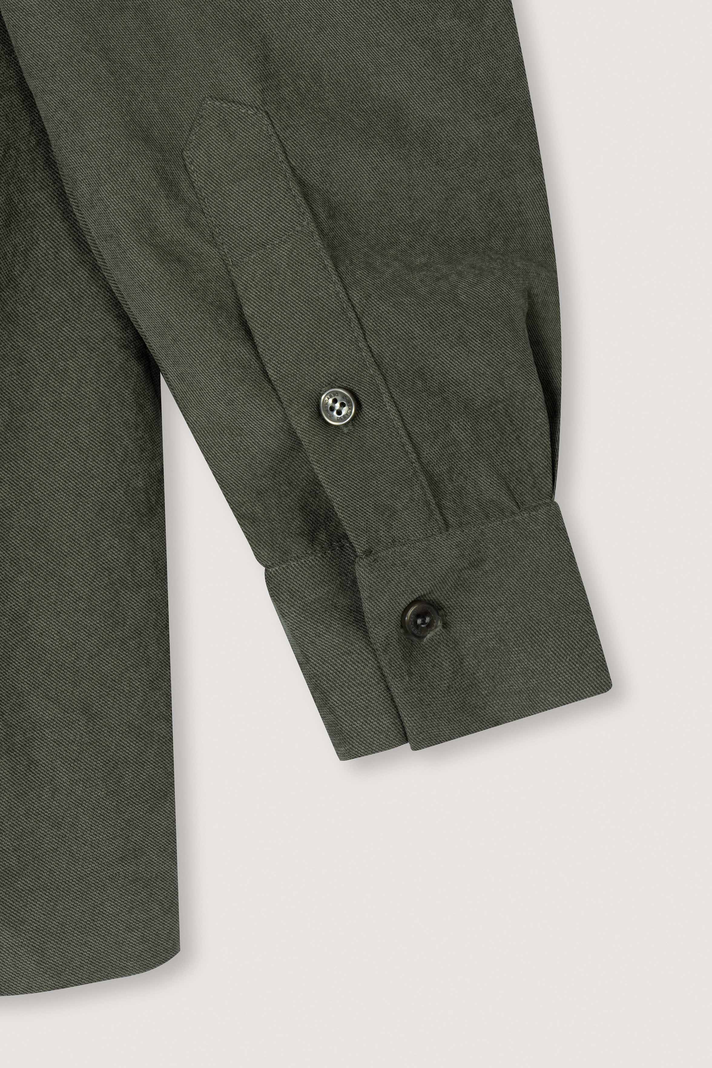 Olive Green Button-Down Women's Shirt