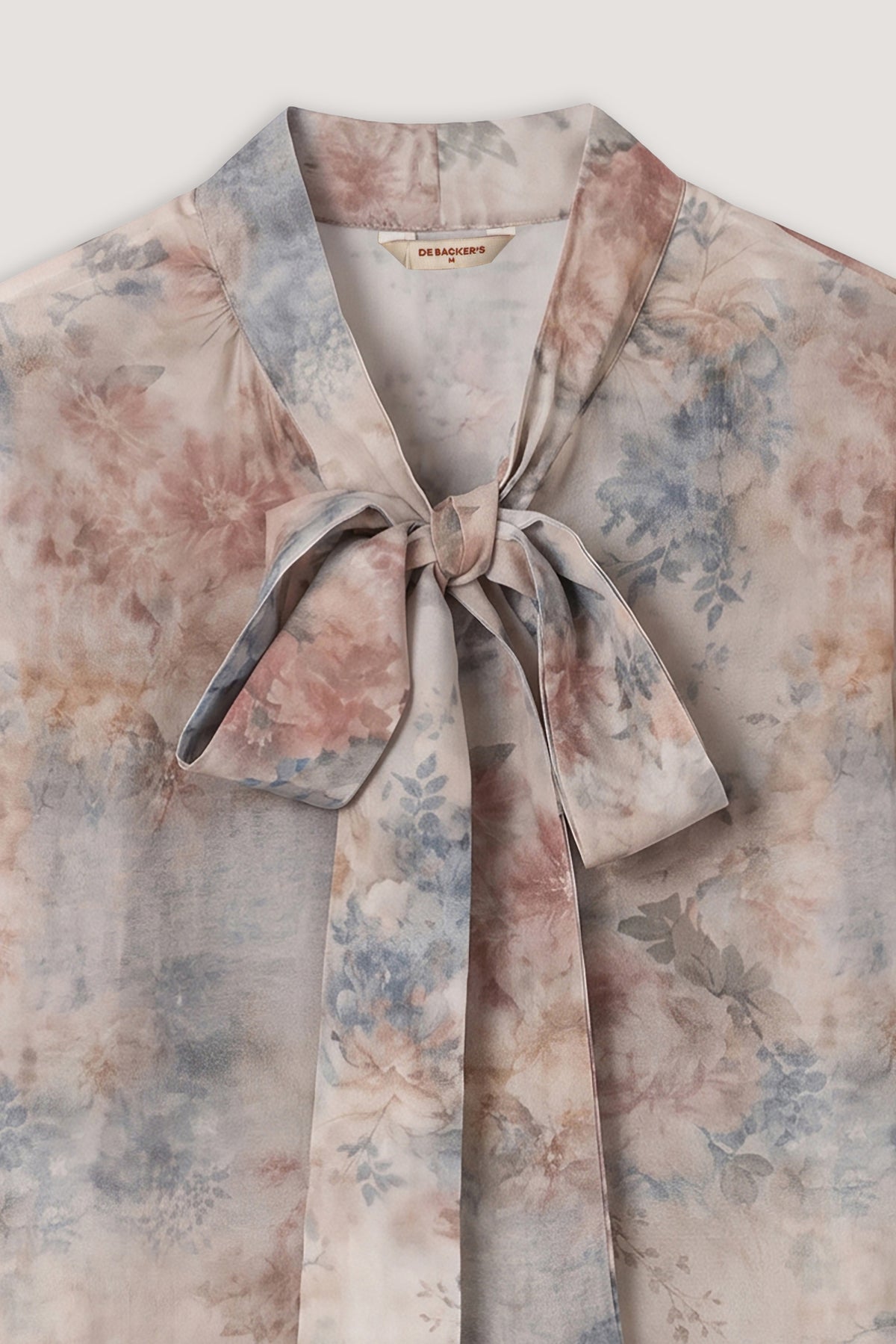 Brick Printed Chiffon Blouse