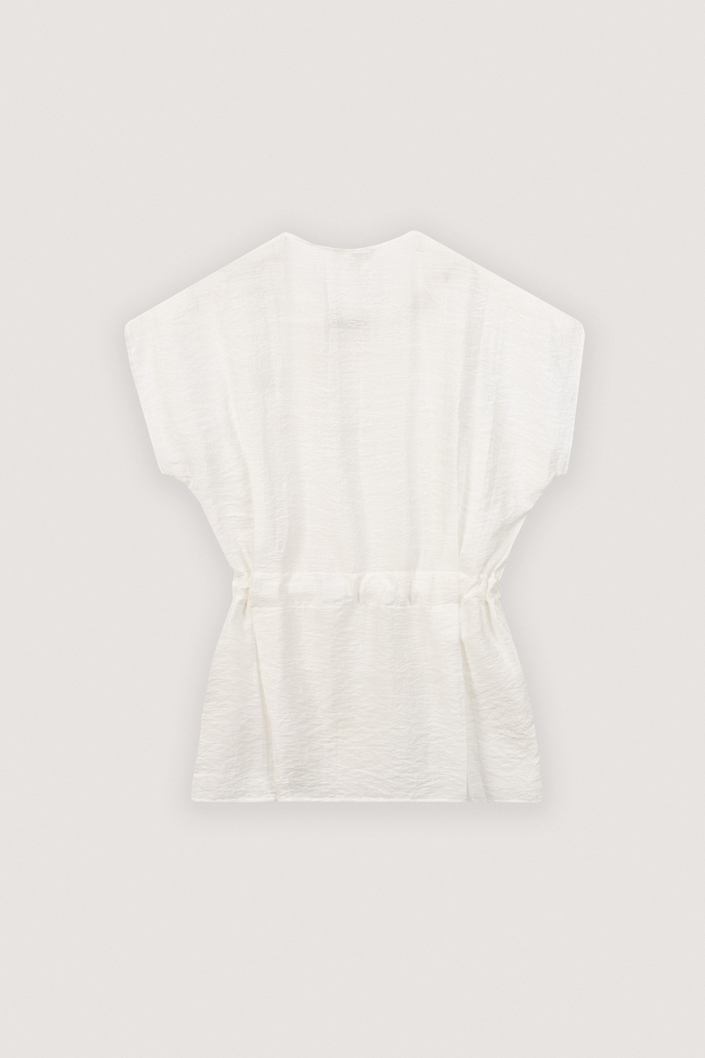 Jacquard White Blouse