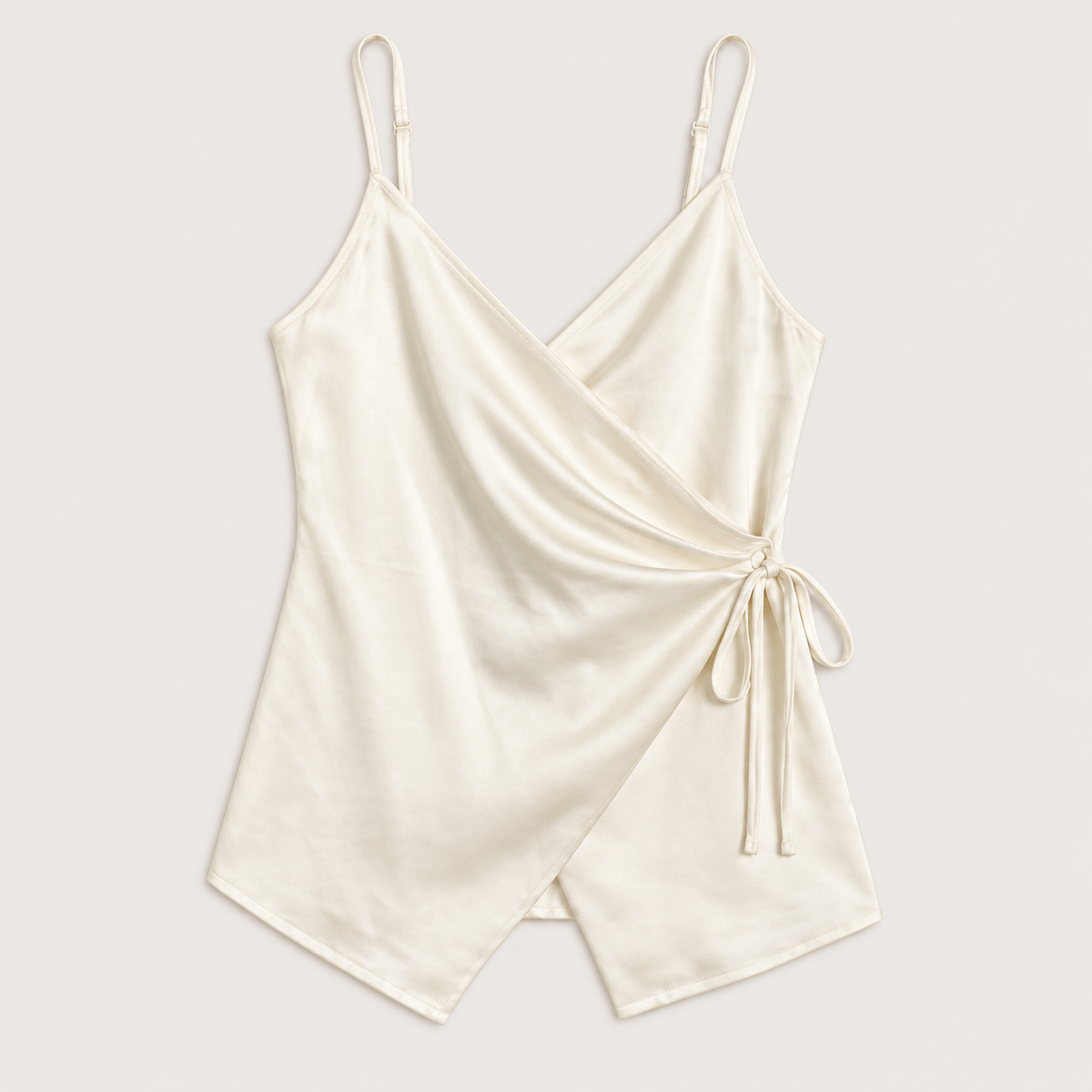White Sheen Chiffon Blouse