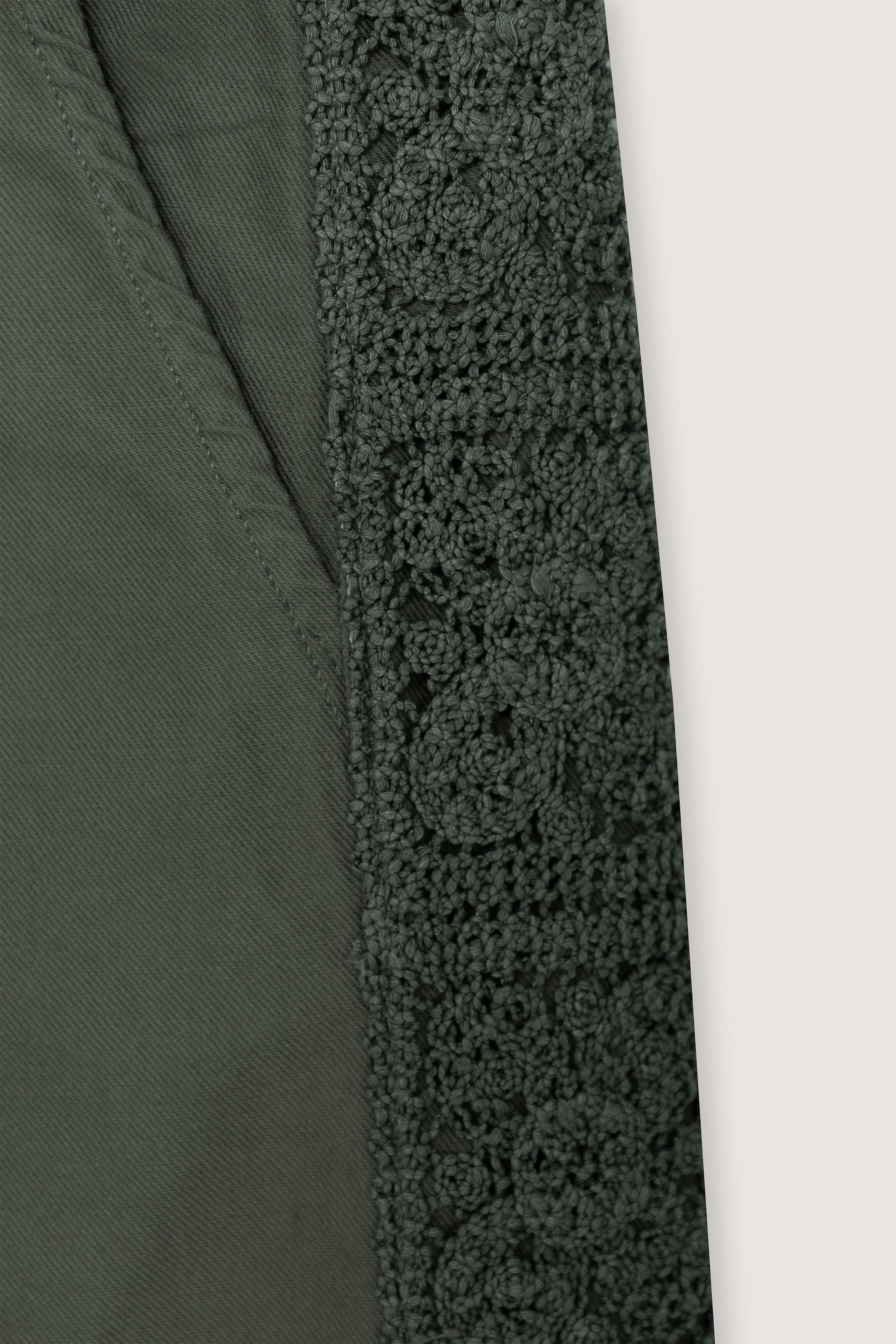 Dark Green Wide-Leg Casual Women's Pants - 4