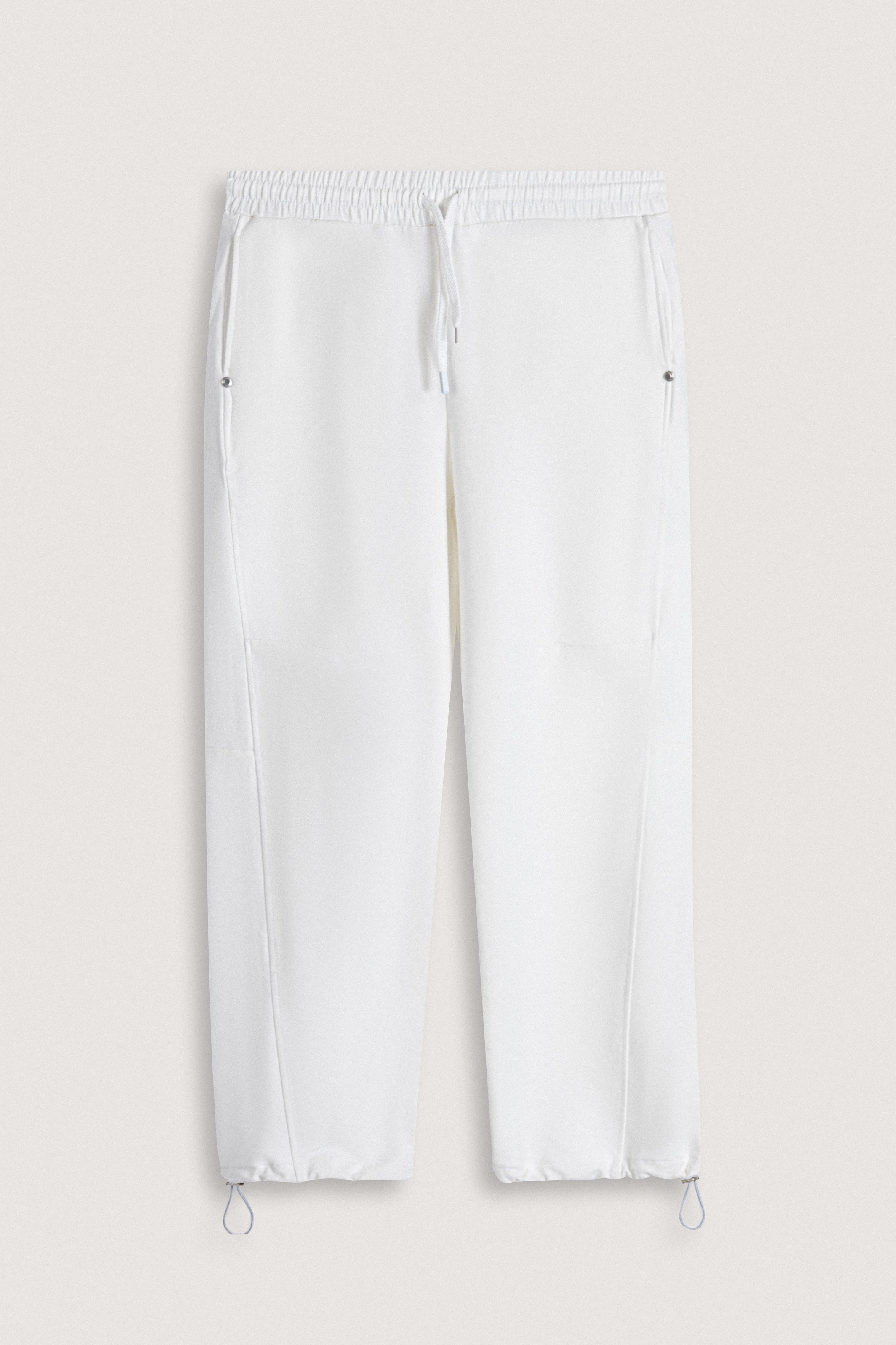 White Utility Jogger Pants