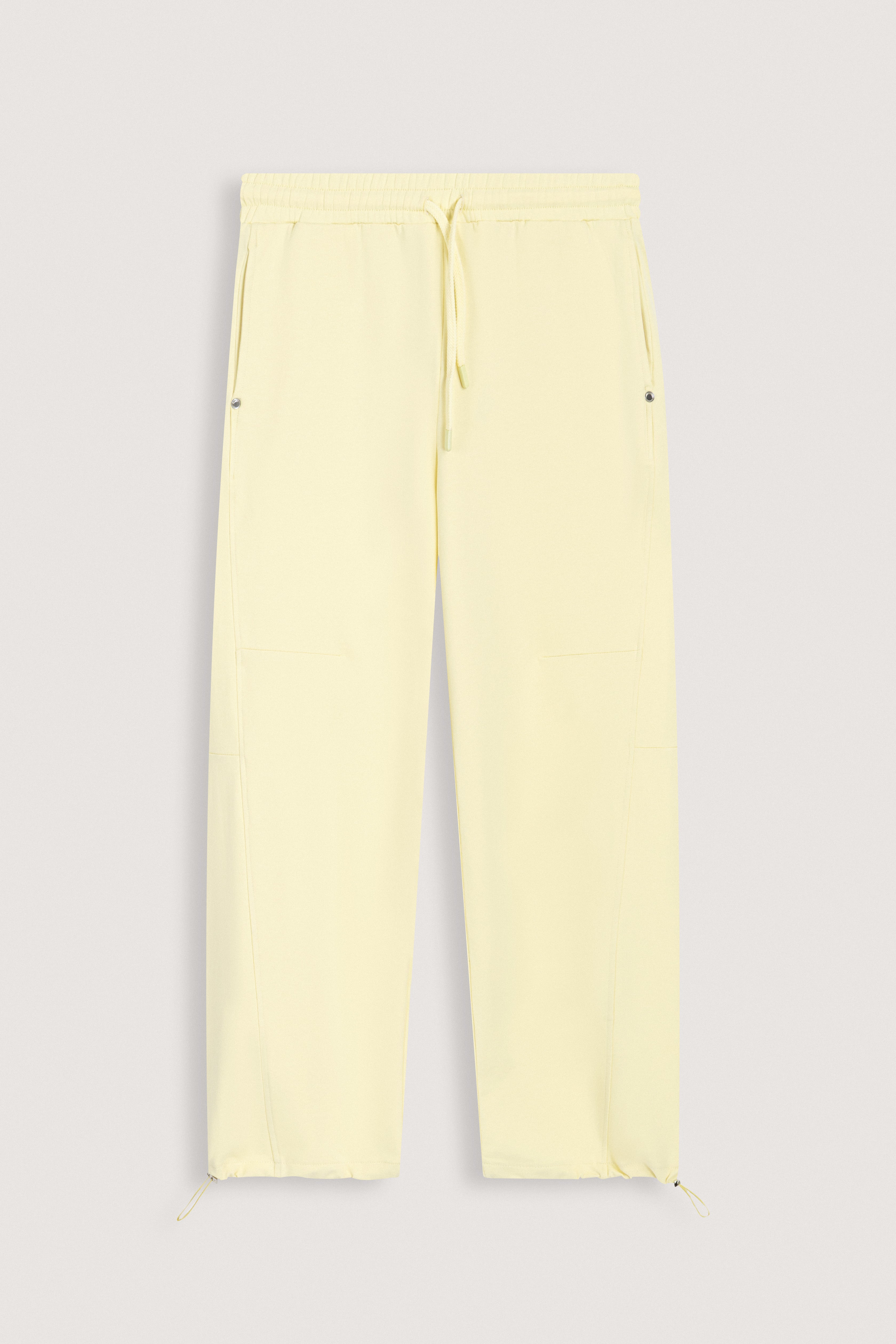 Pale Yellow Utility Jogger Pants