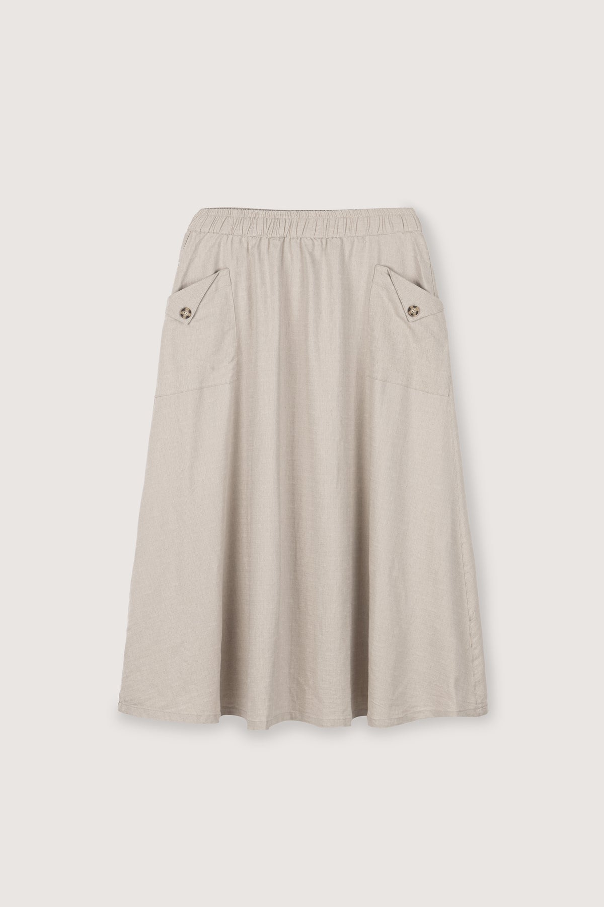 Beige Casual Midi Skirt - De Backers - 1