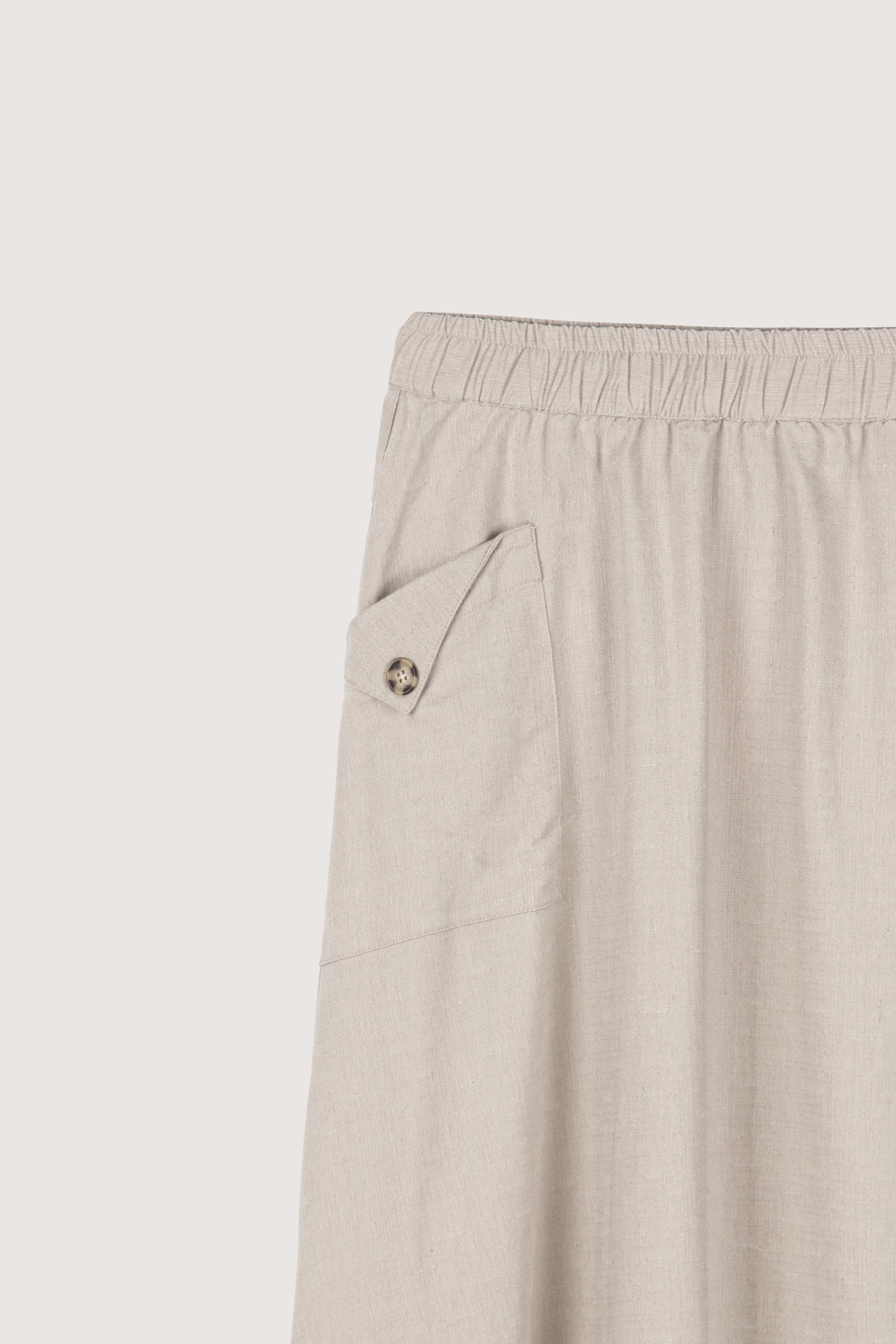 Beige Casual Midi Skirt - De Backers - 2