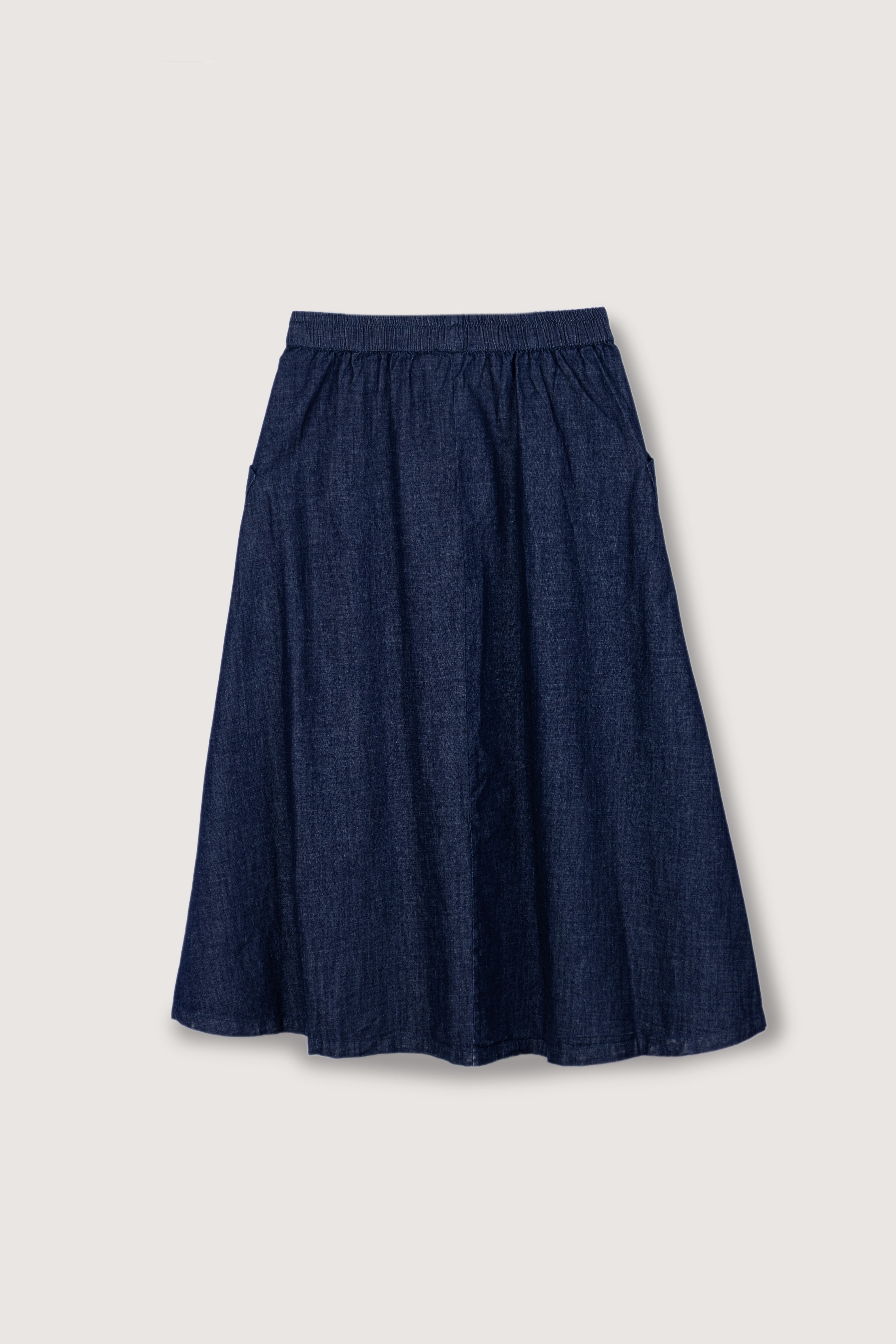 Dark Navy Casual Midi Skirt - De Backers - 4