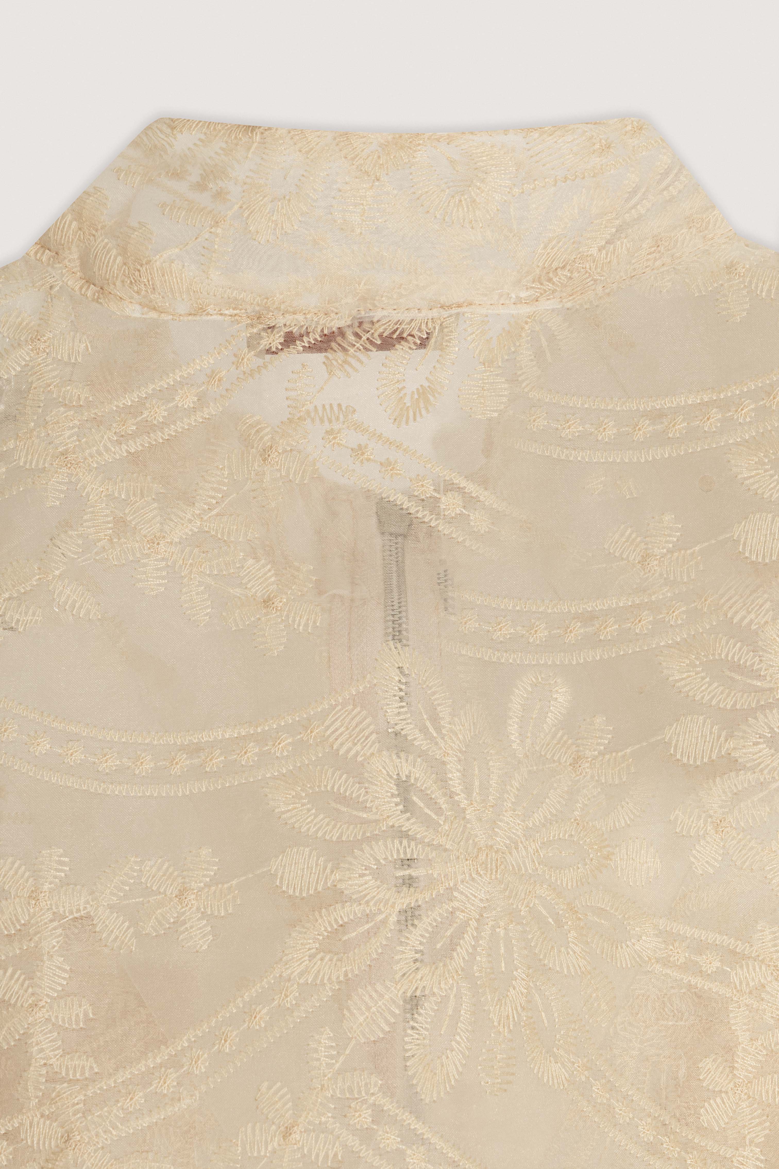 Champagne Chiffon Jacquard Jacket