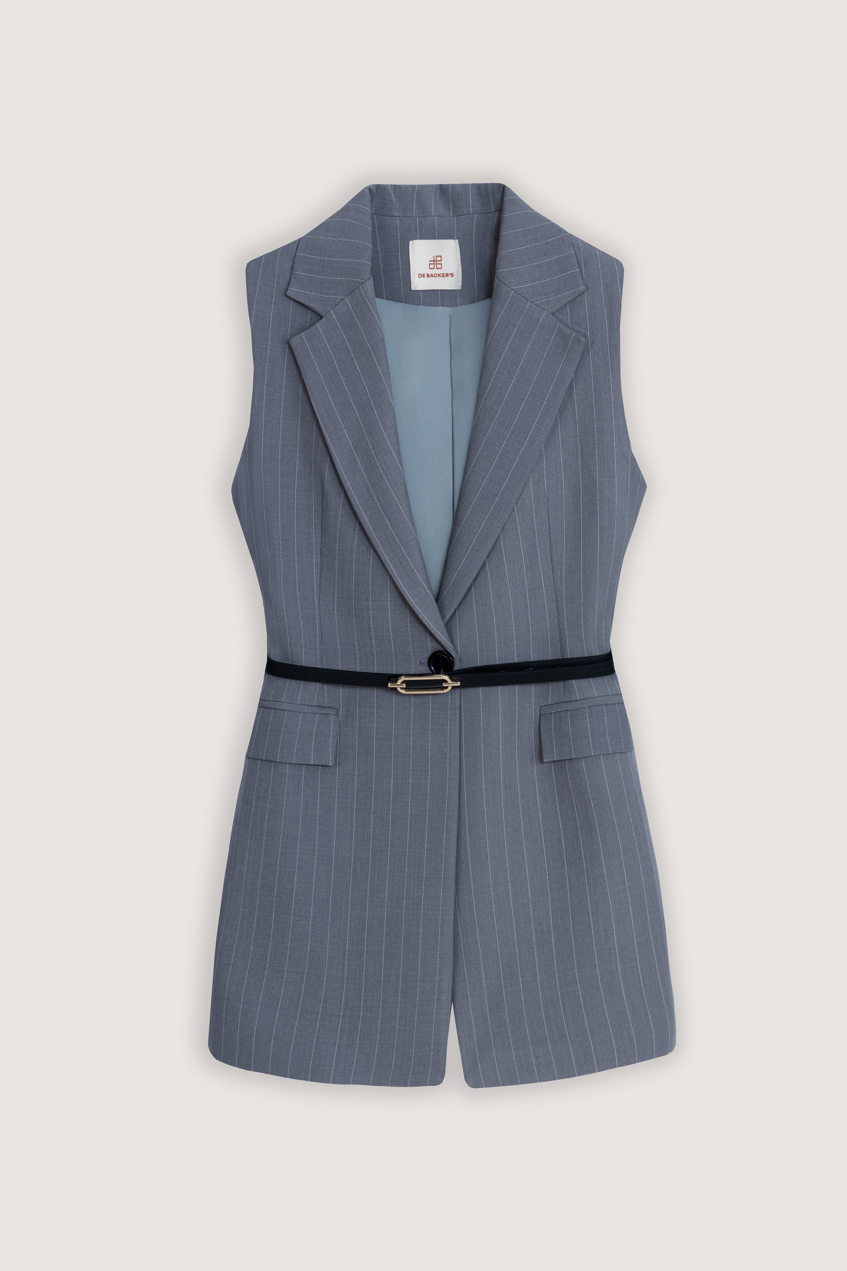 Beige Sleeveless Women's Classic Set