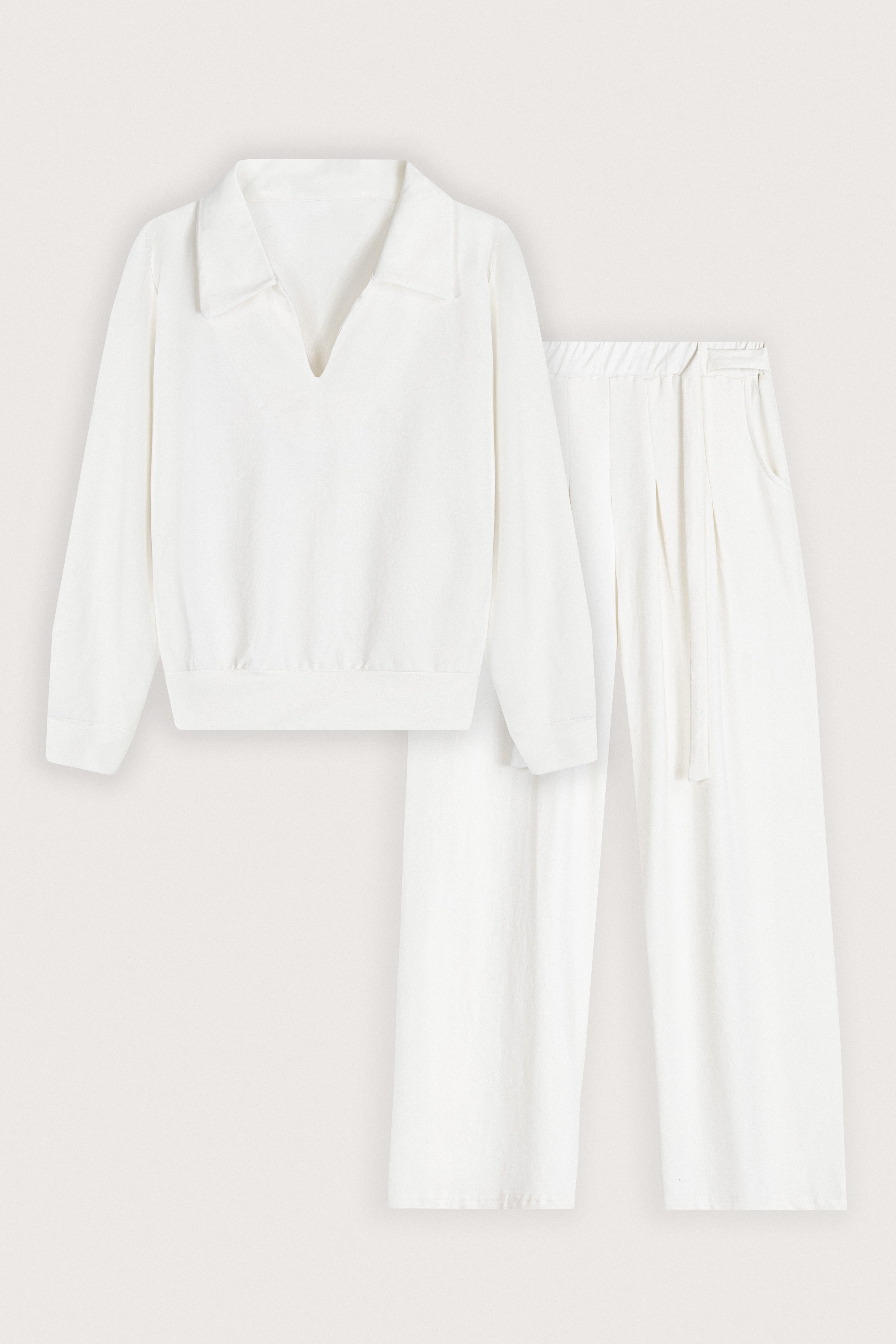 White Casual Women's Set