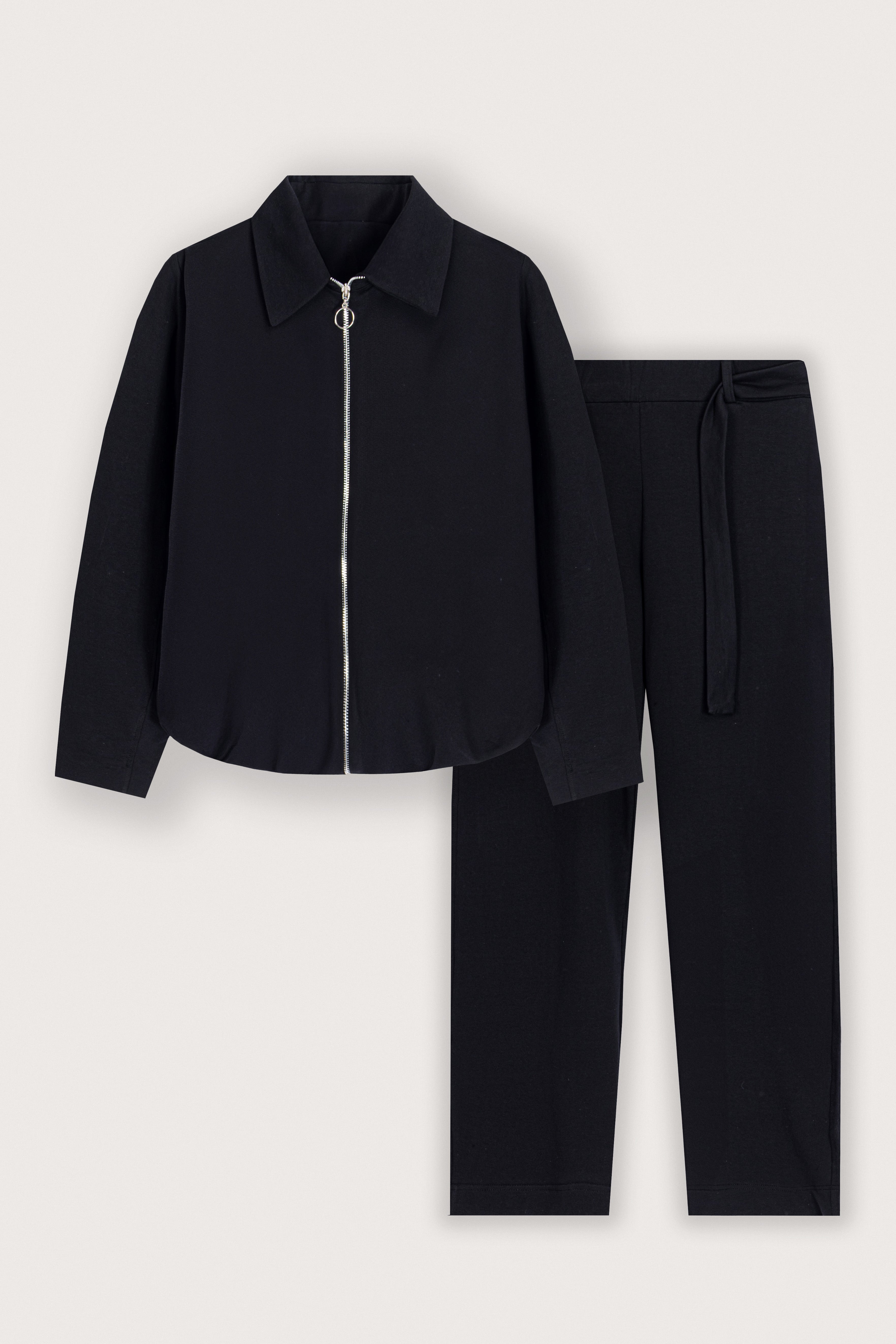 Black Casual Women's Set
