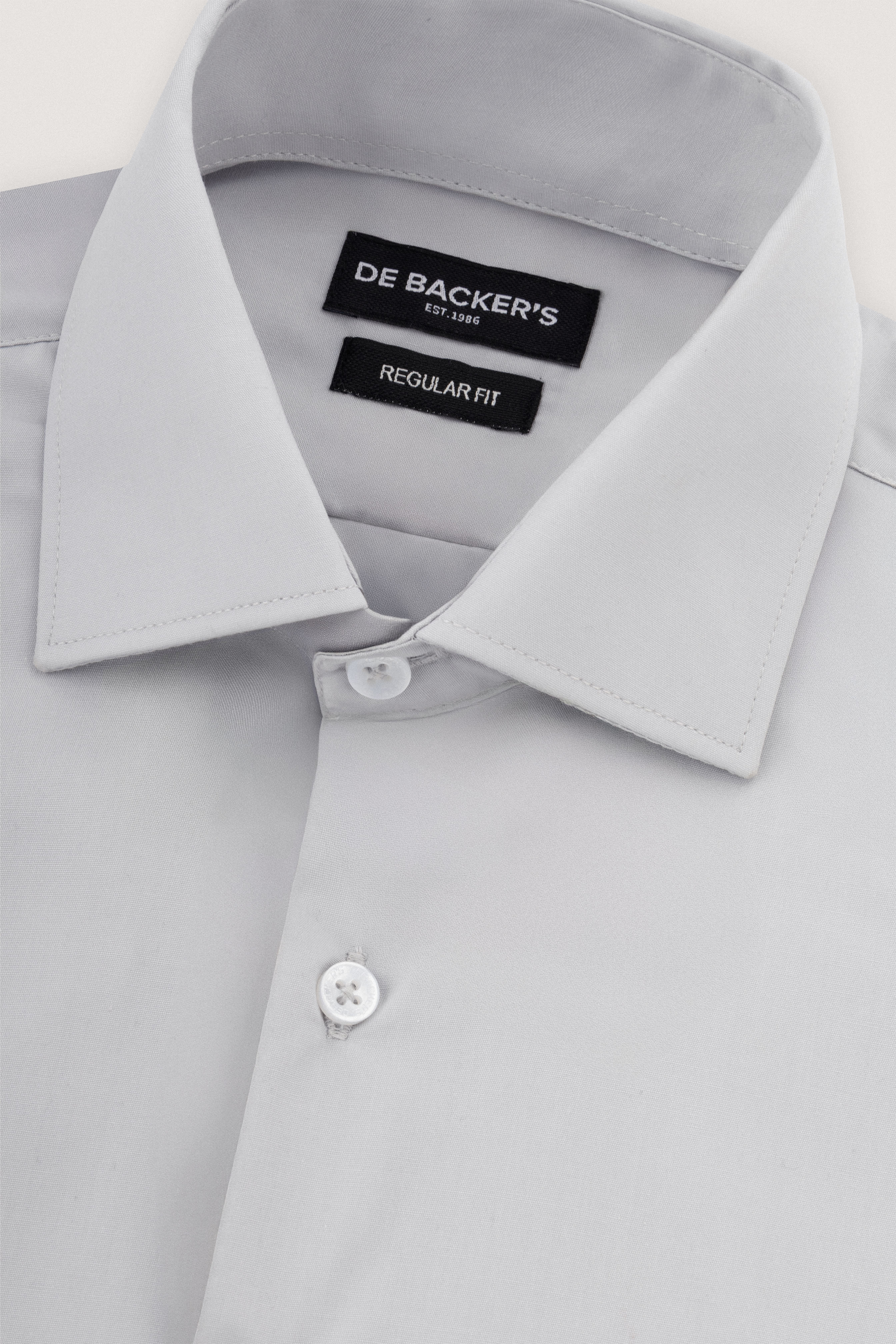 Light Gray Dacron Basic Classic Shirt