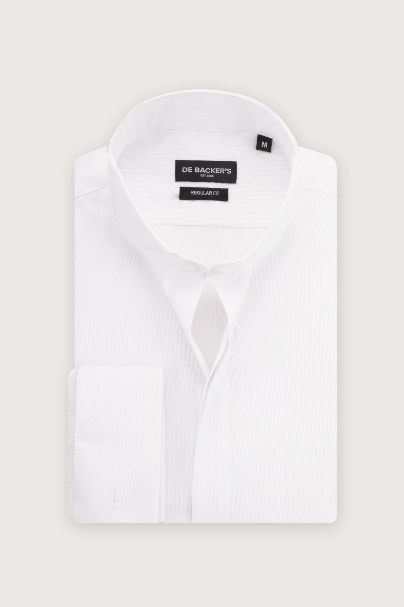White Textured Wingtip Shirt