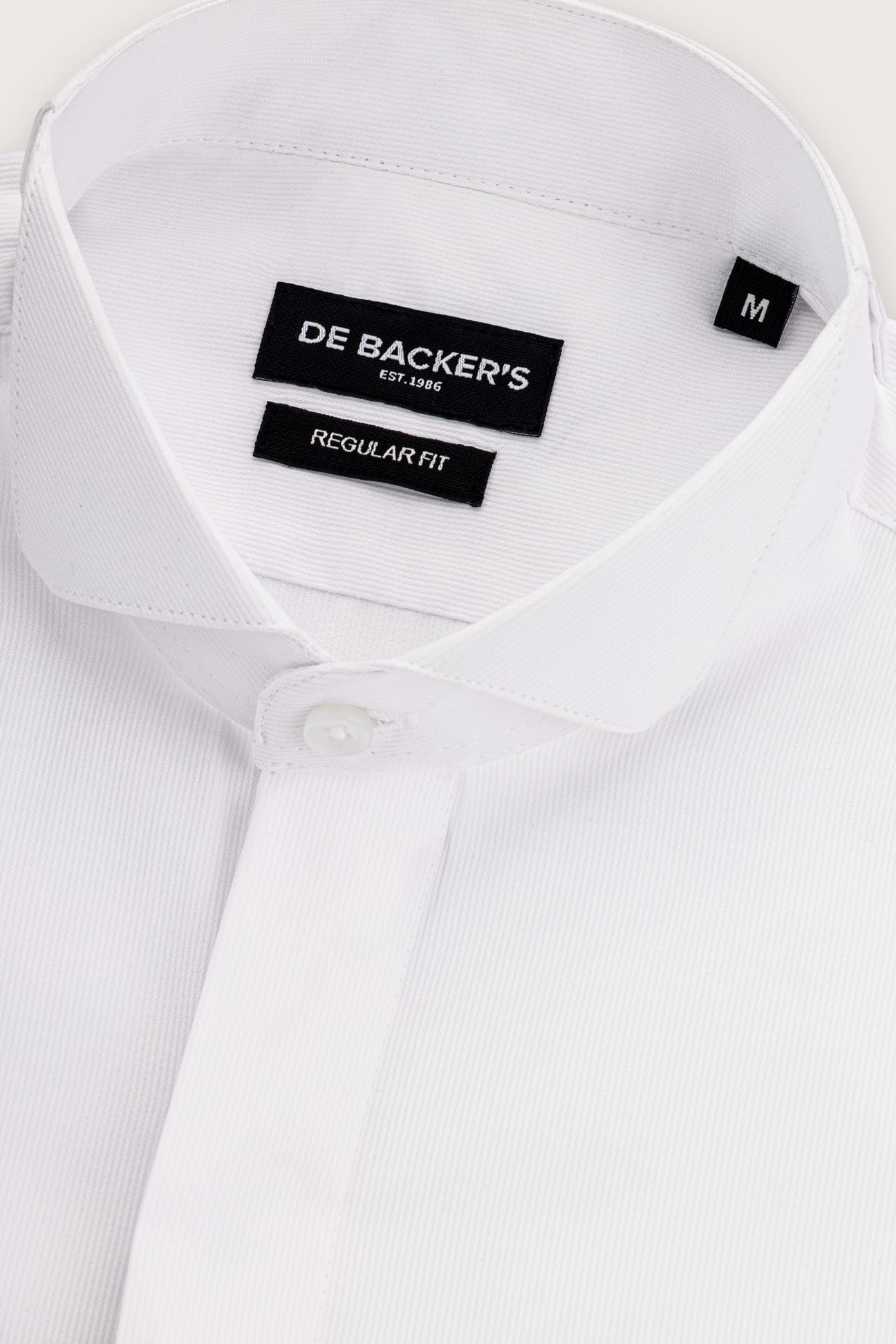 White Textured Wingtip Shirt